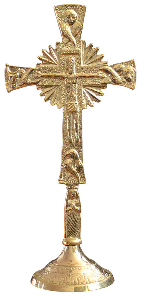 Crocifisso in ottone (con Evangelisti e Vergine Maria)