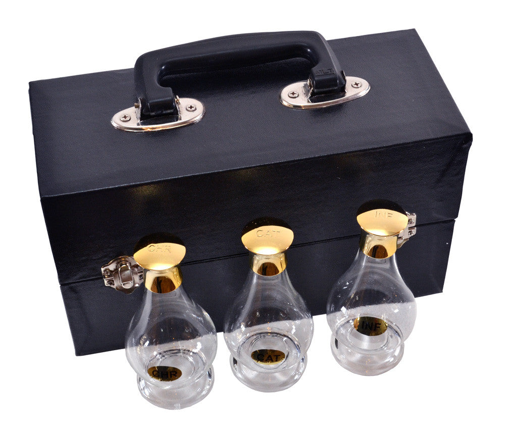 Set vasetti oli santi in vetro