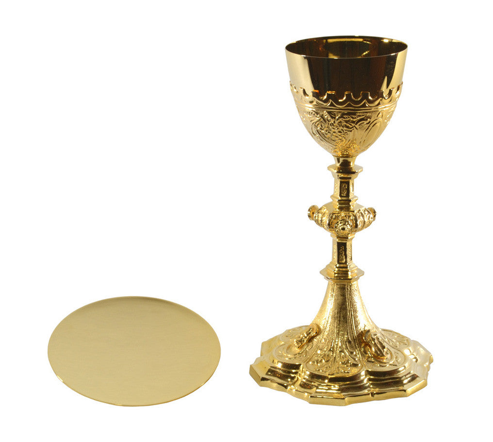 Calice e Patena in ottone con Custodia