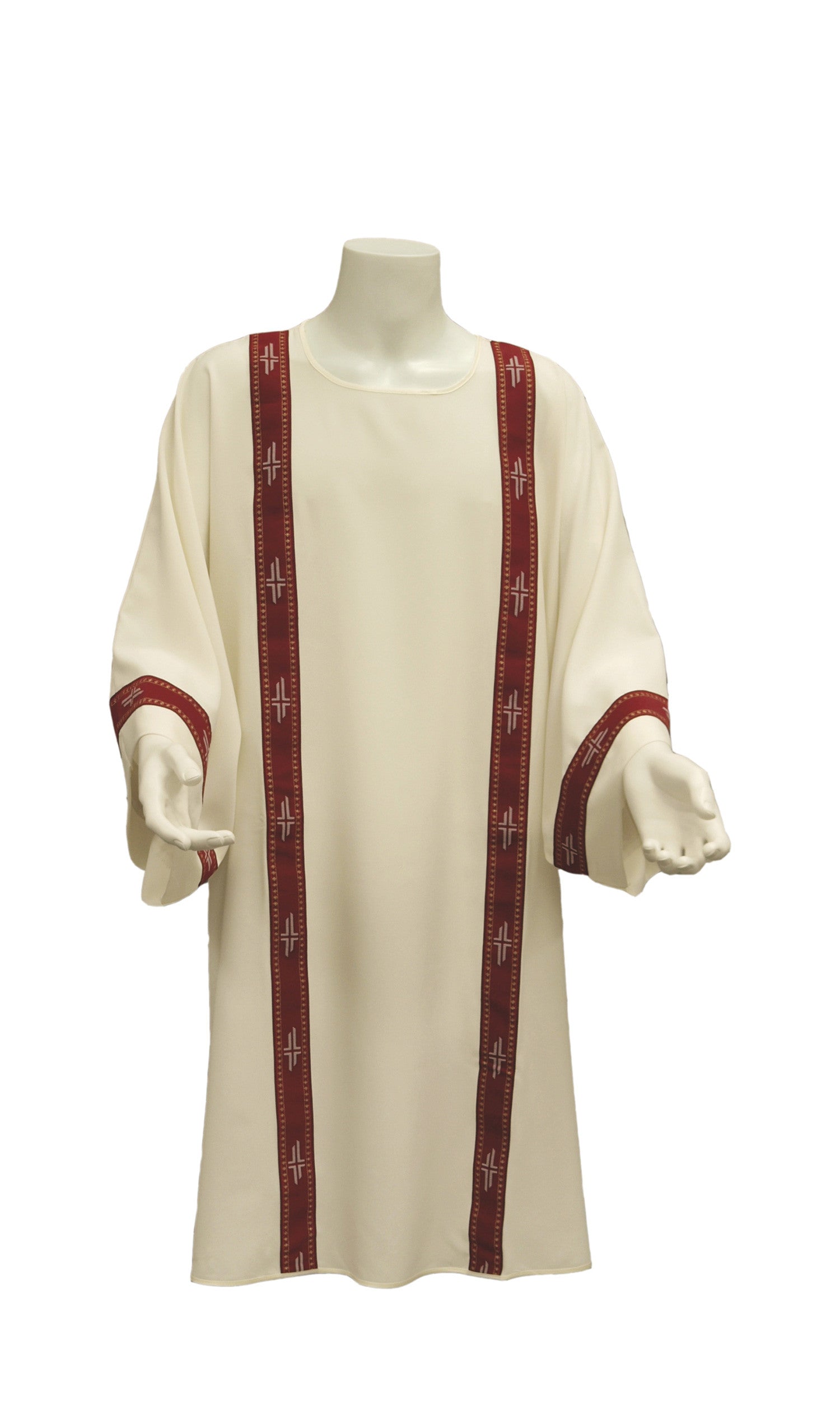 Dalmatica con Collo Coreana e Bordatura (Colori Liturgici Disponibili)