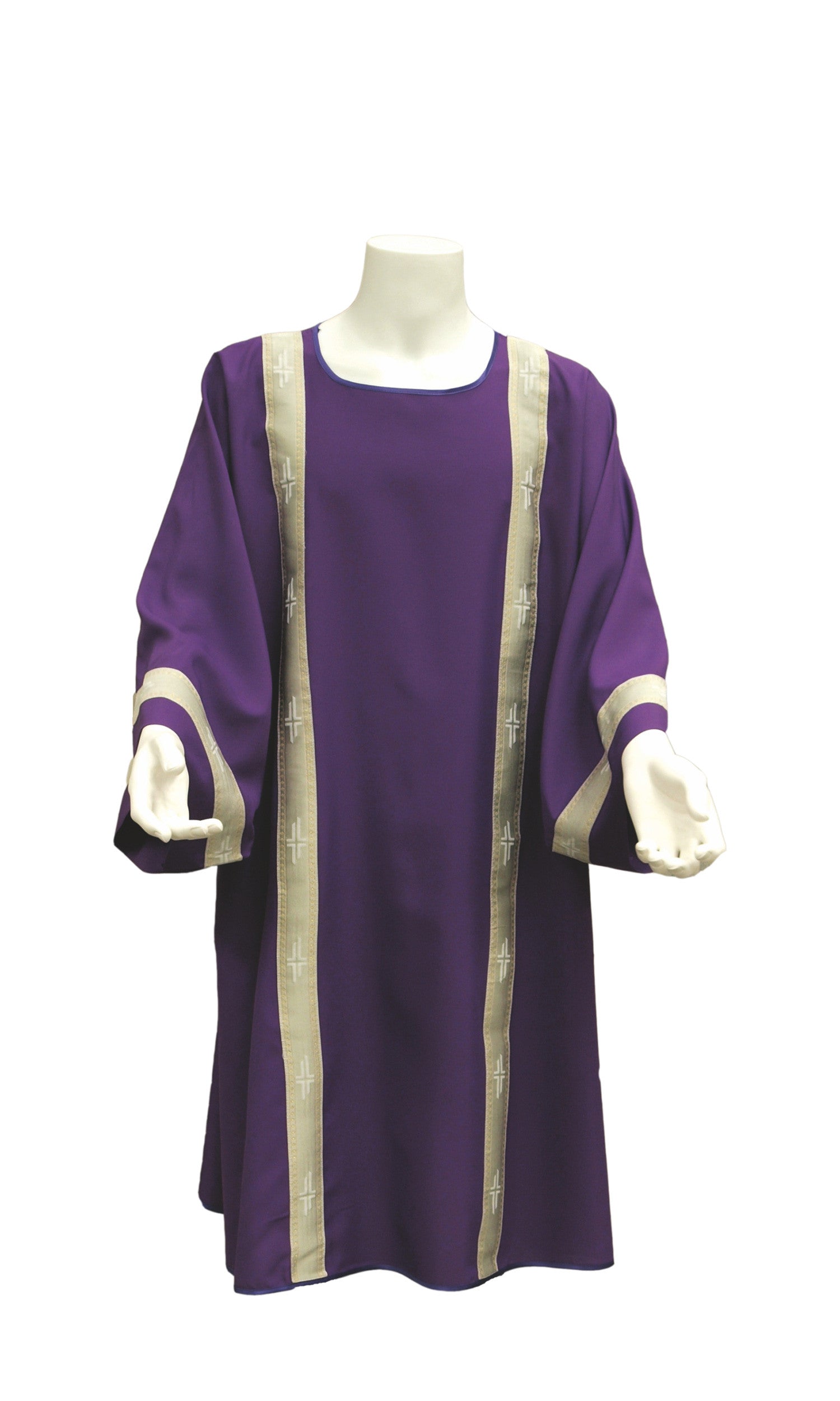 Dalmatica con Collo Coreana e Bordatura (Colori Liturgici Disponibili)
