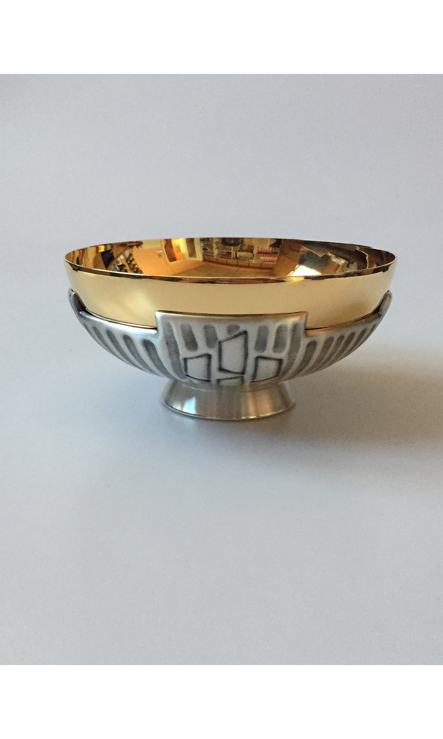 Piatto offerta Cesellato Color Argento Diametro 15 cm