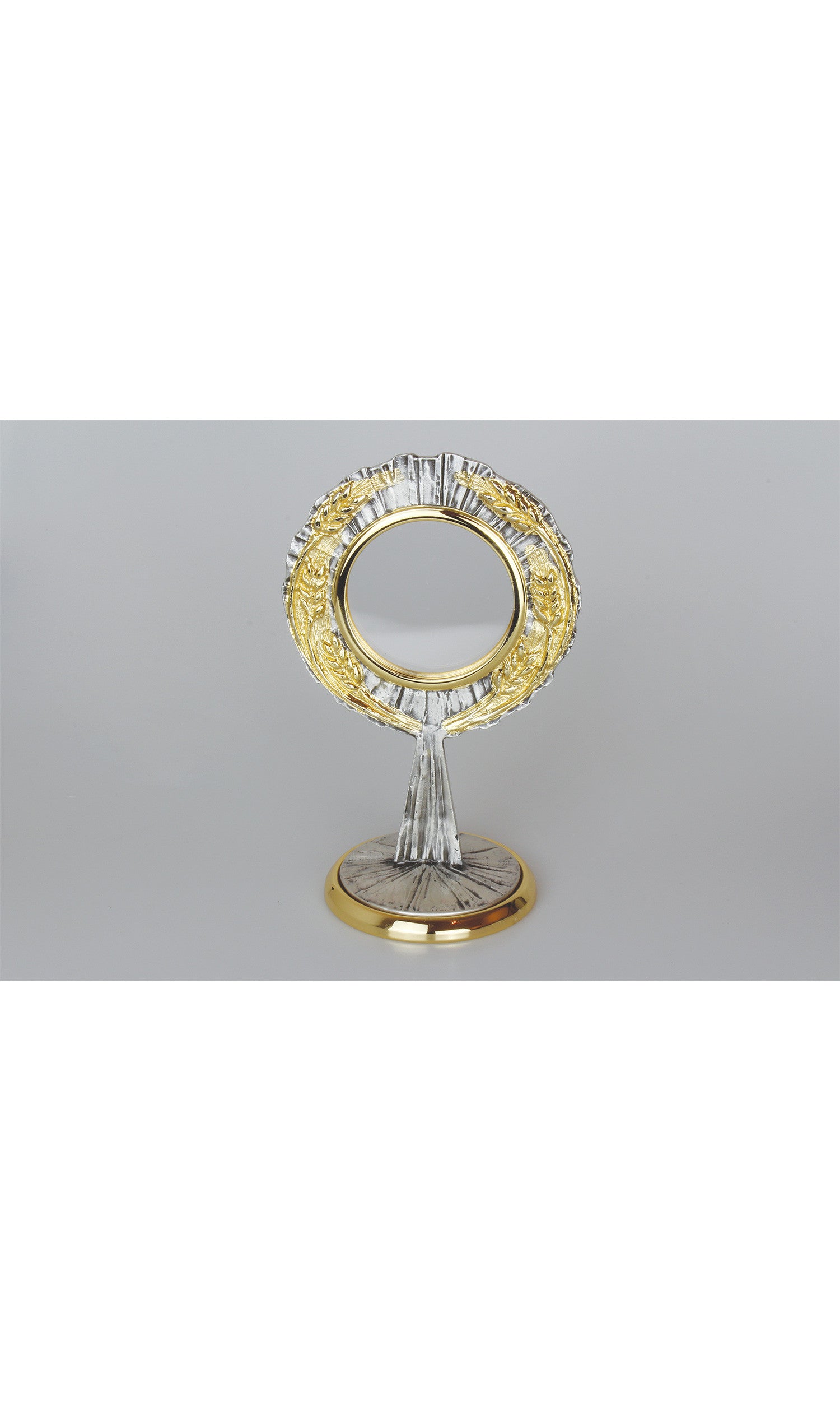 Teca per Esposizione dell' ostia in bronzo fuso Bicolore