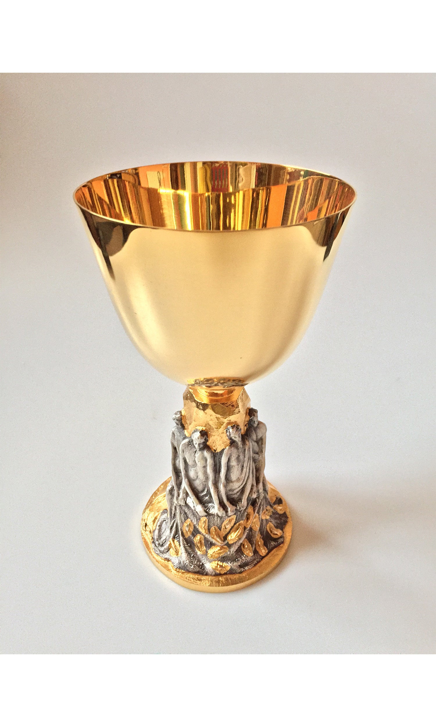 Calice "Gesù pescatore" in fusione di bronzo Altezza 19 cm
