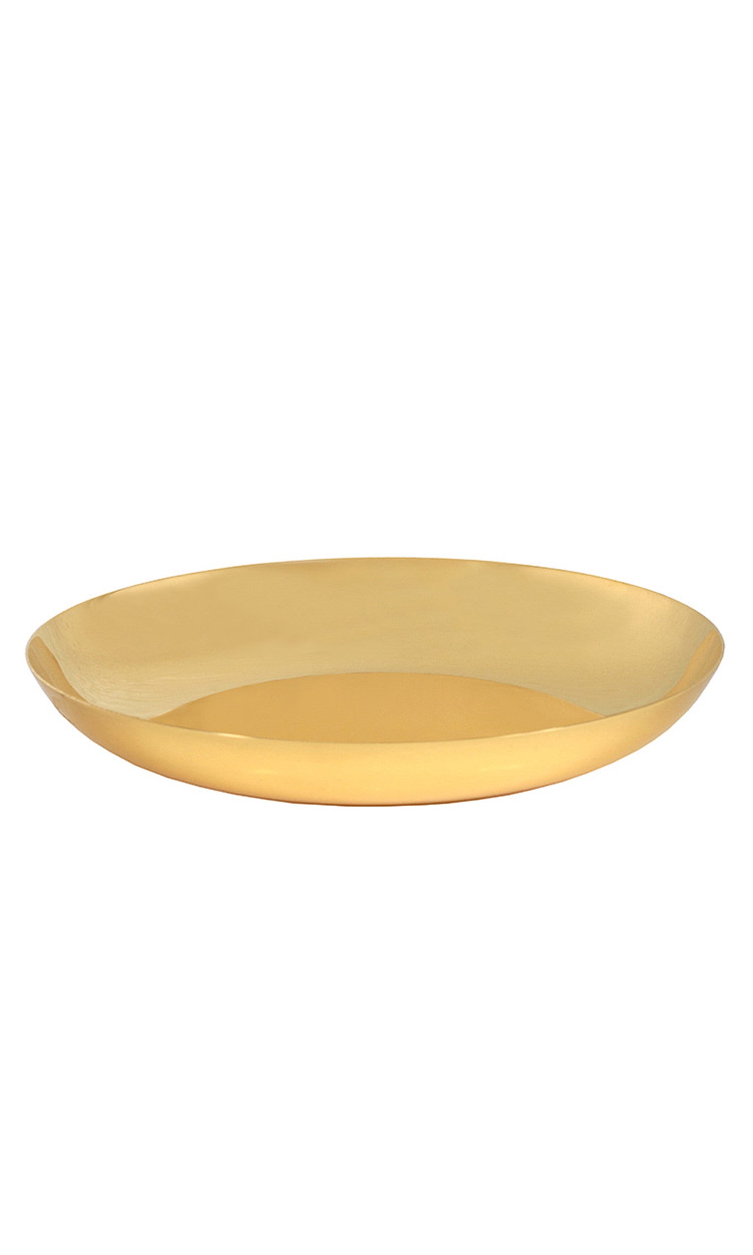 Patena in ottone colore Dorato con finitura lucida Diametro 17,5 cm