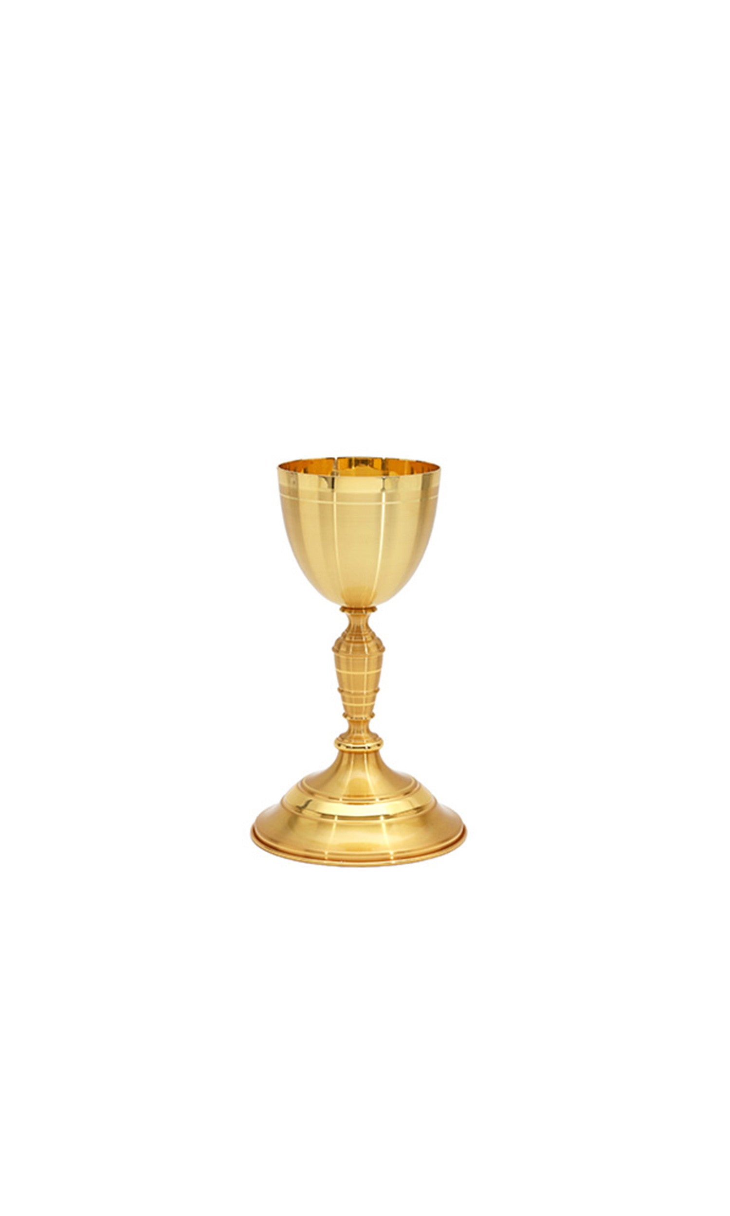 Calice in Ottone con finitura dorata dal design Classico Altezza 23,5 cm