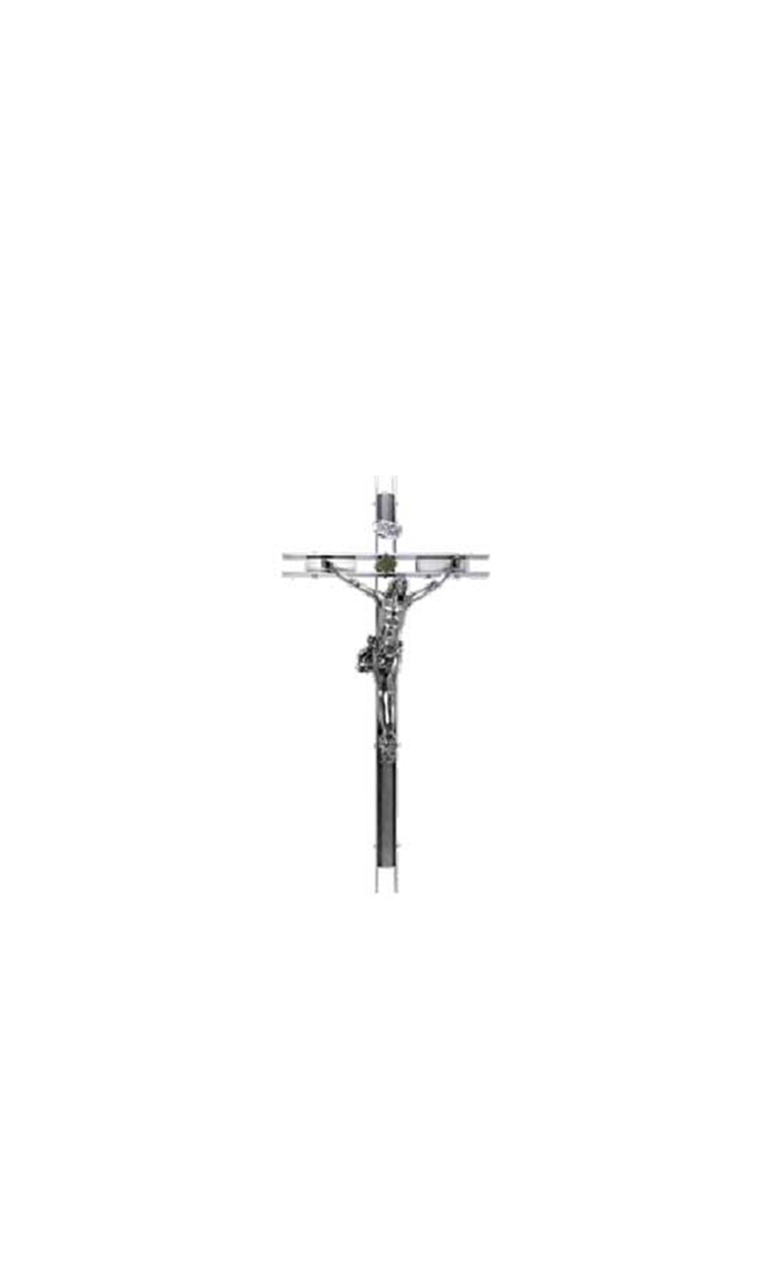 Crocifisso da muro in fusione di metallo Design moderno Colore Argento