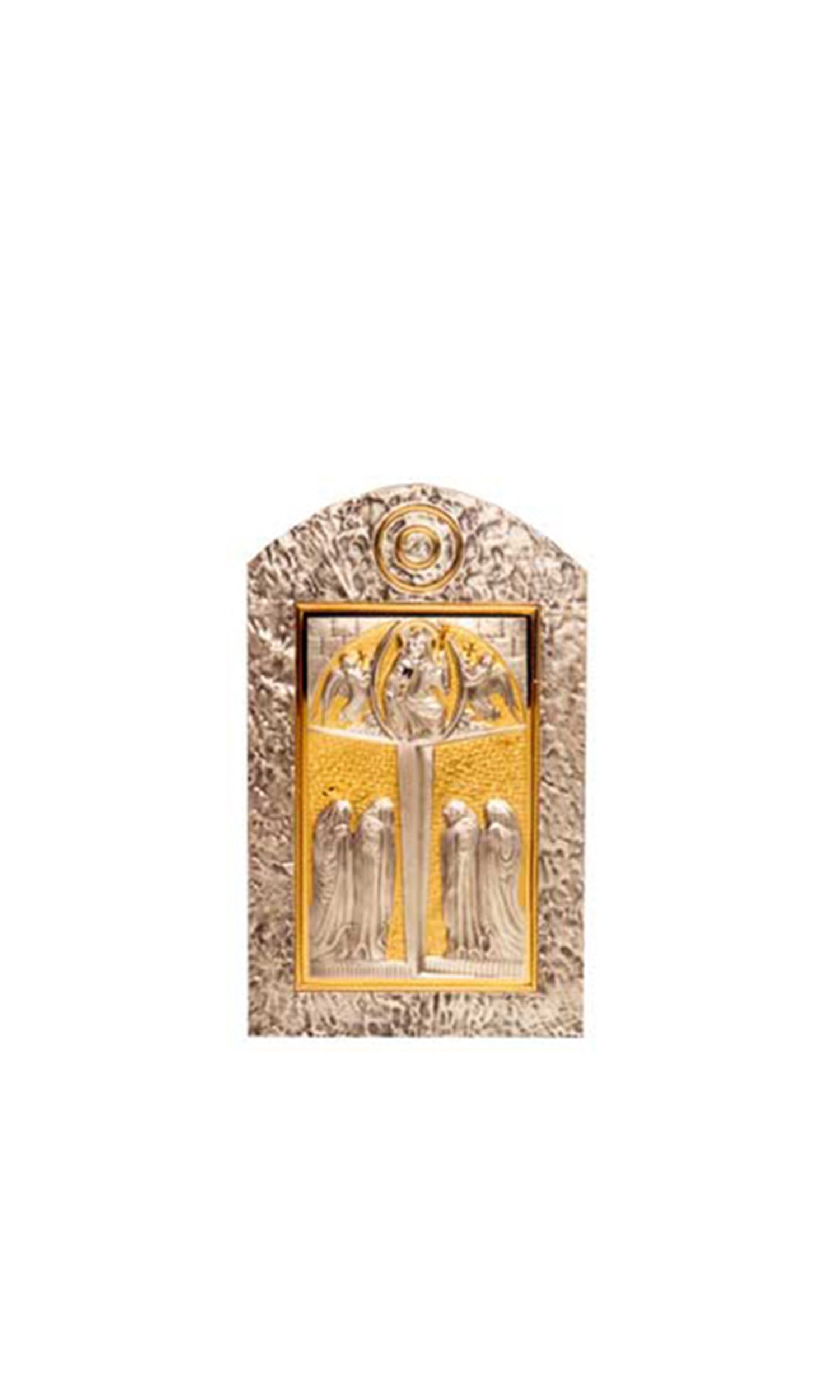 Tabernacolo in Bronzo cesellato da muro Porta bicolore Bassorilievo