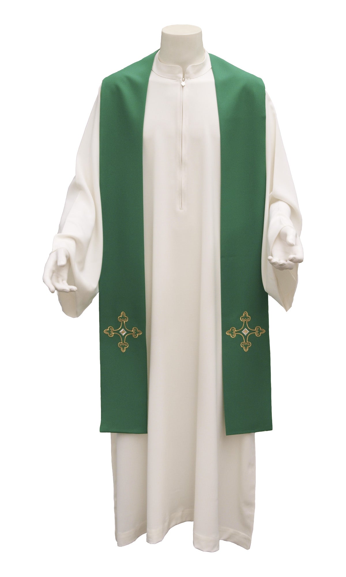 Stola per Sacerdote Con Ricamo Croce Barocca ( Colori Liturgici Disponibili)