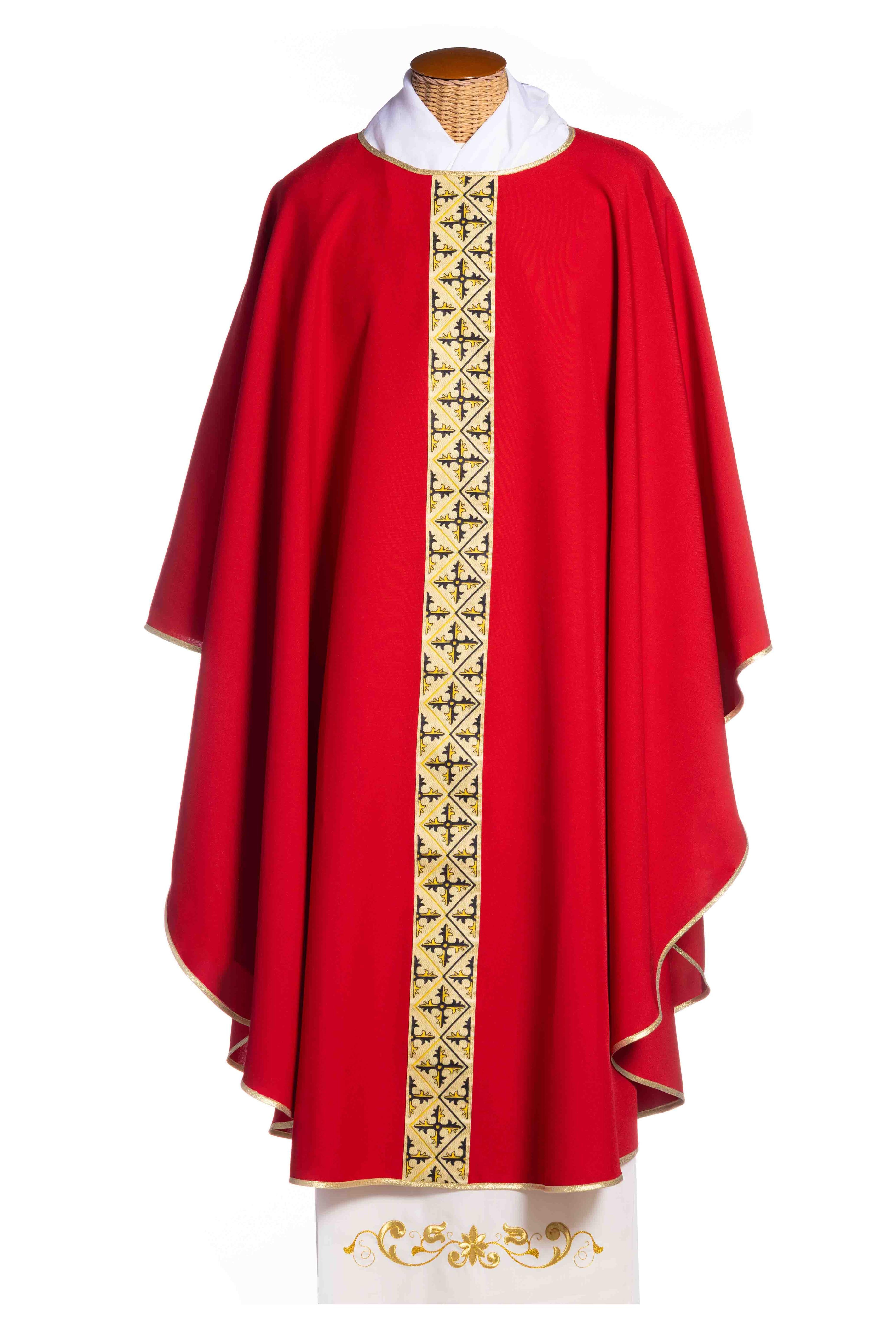 Casula Sacerdotale Stolone Oro e Nero (Colori Liturgici e Rosa Disponibile)