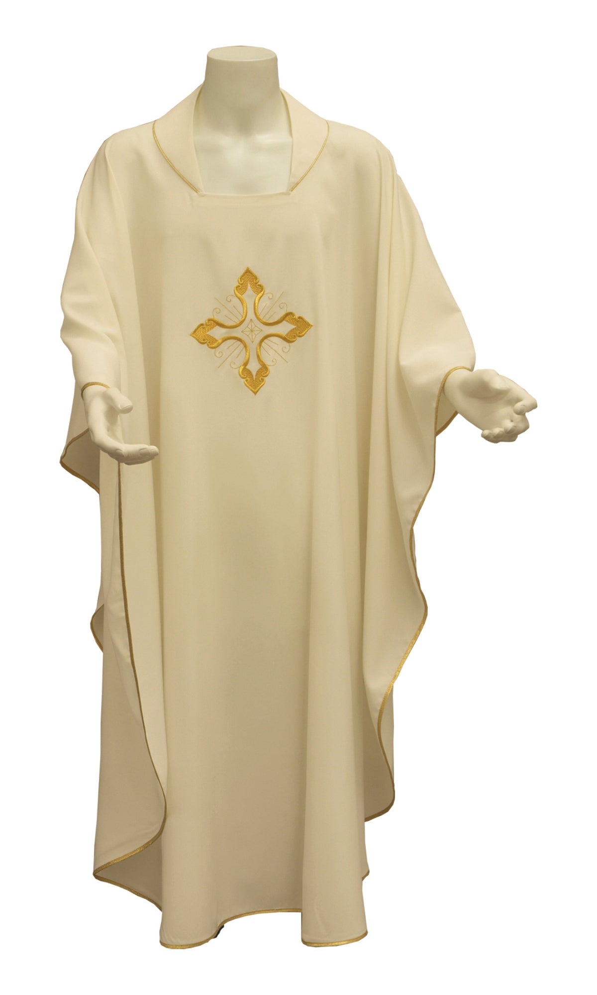 Casula Sacerdotale Ricamo Croce Oro Disponibile Colori Lit. + Rosa, Morello, Nero
