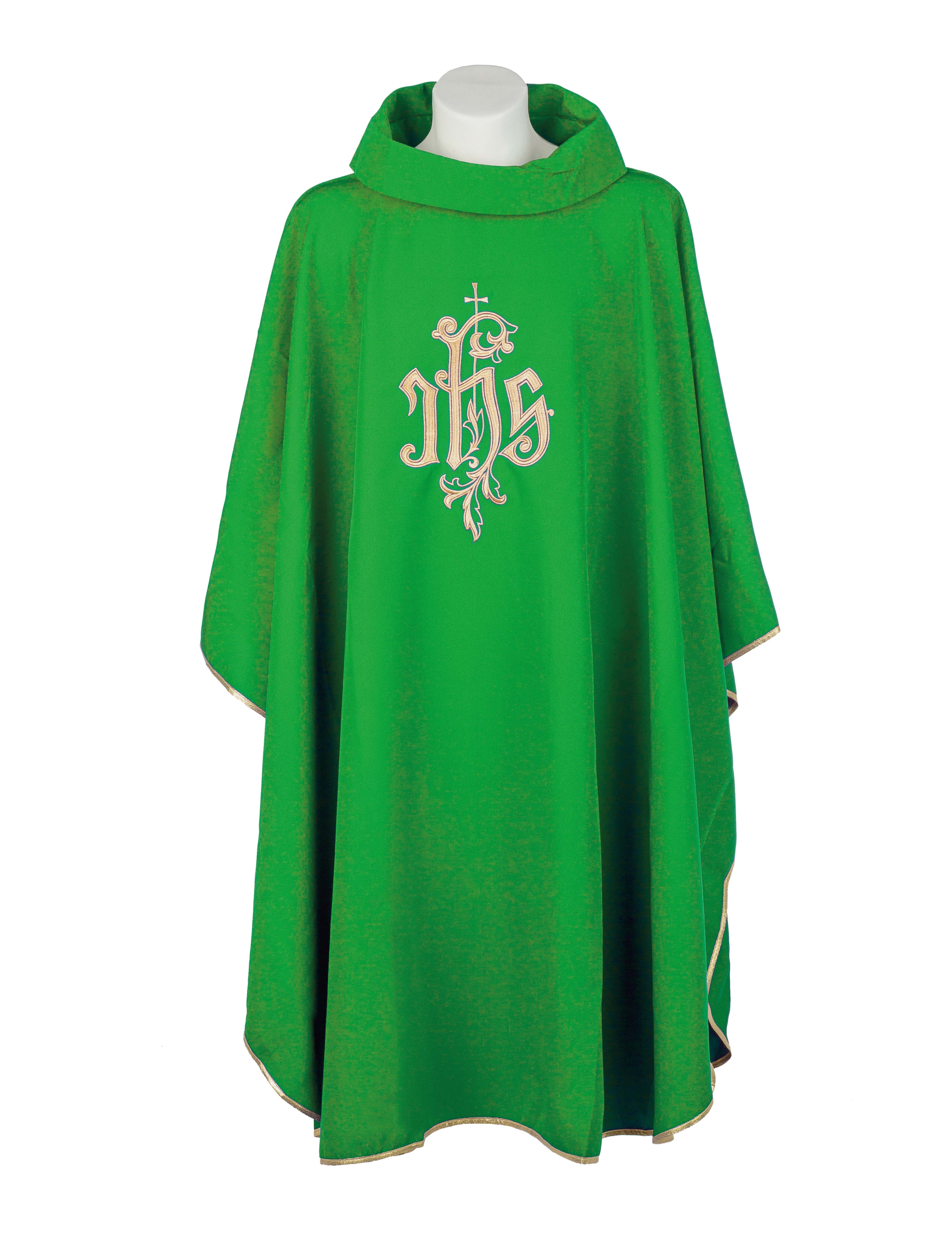 Casula Sacerdotale Ricamo IHS oro (Colori Liturgici Disponibili)