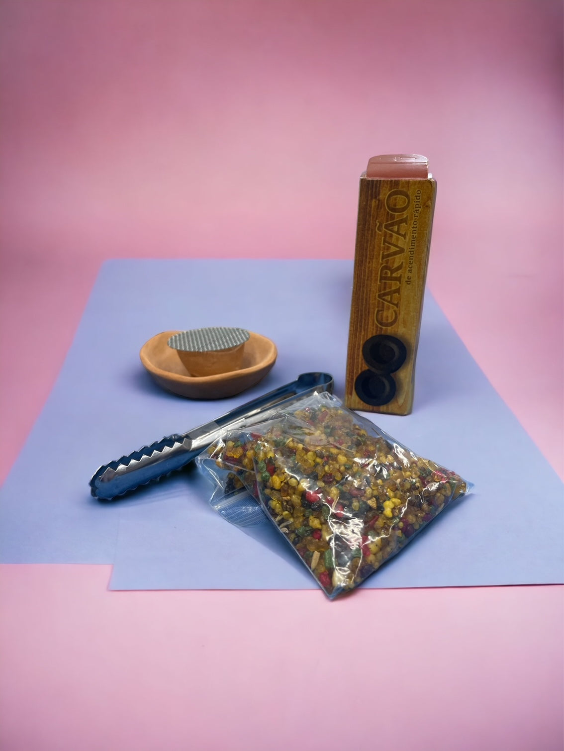 Kit Oman Brucia Incenso completo Aroma Vaticano o Rosa