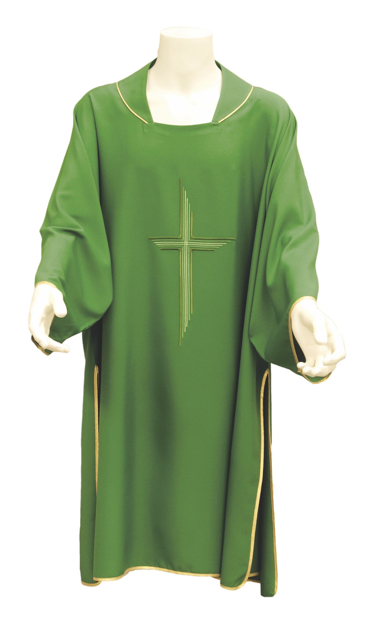 Dalmatica per Diacono Ricamo Croce in Tono (Colori Liturgici Disponibili)
