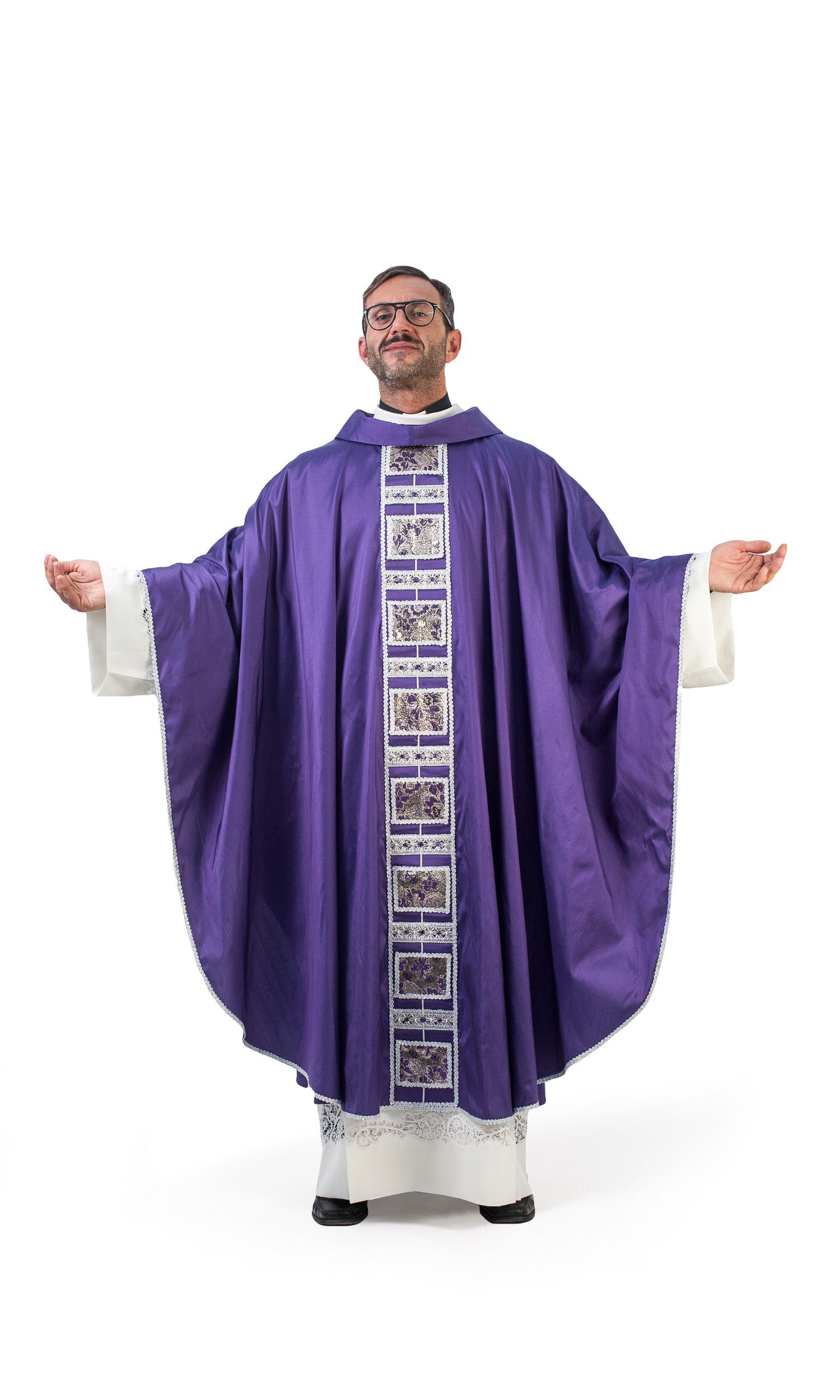 Casula viola in seta