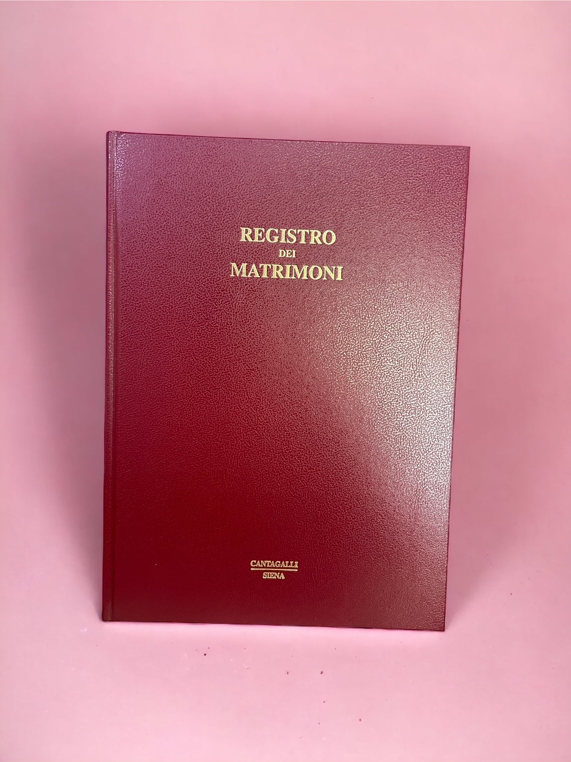 Registro dei Matrimoni prestampato con copertina in ecopelle