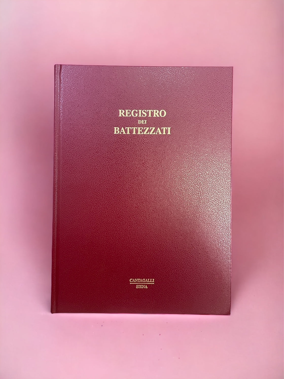 Registro dei Battezzati con copertina in ecopelle e pagine prestampate