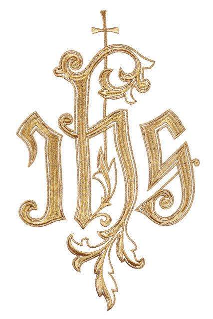 Casula Sacerdotale Ricamo IHS oro (Colori Liturgici Disponibili)