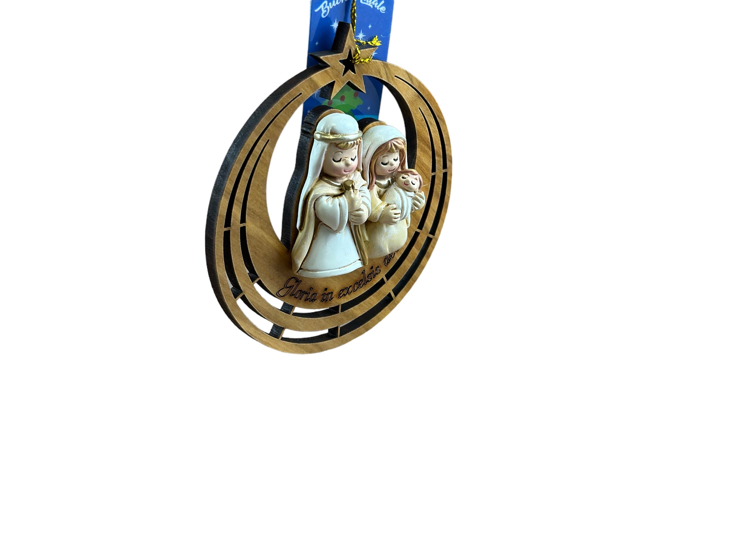 Addobbo Natalizio in Legno d'Ulivo (Diverse Frome: albero di natale, palla di natale)