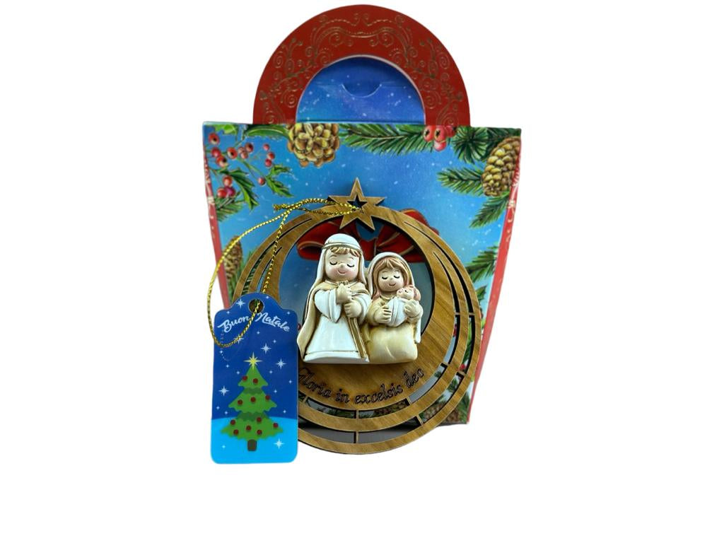 Addobbo Natalizio in Legno d'Ulivo (Diverse Frome: albero di natale, palla di natale)