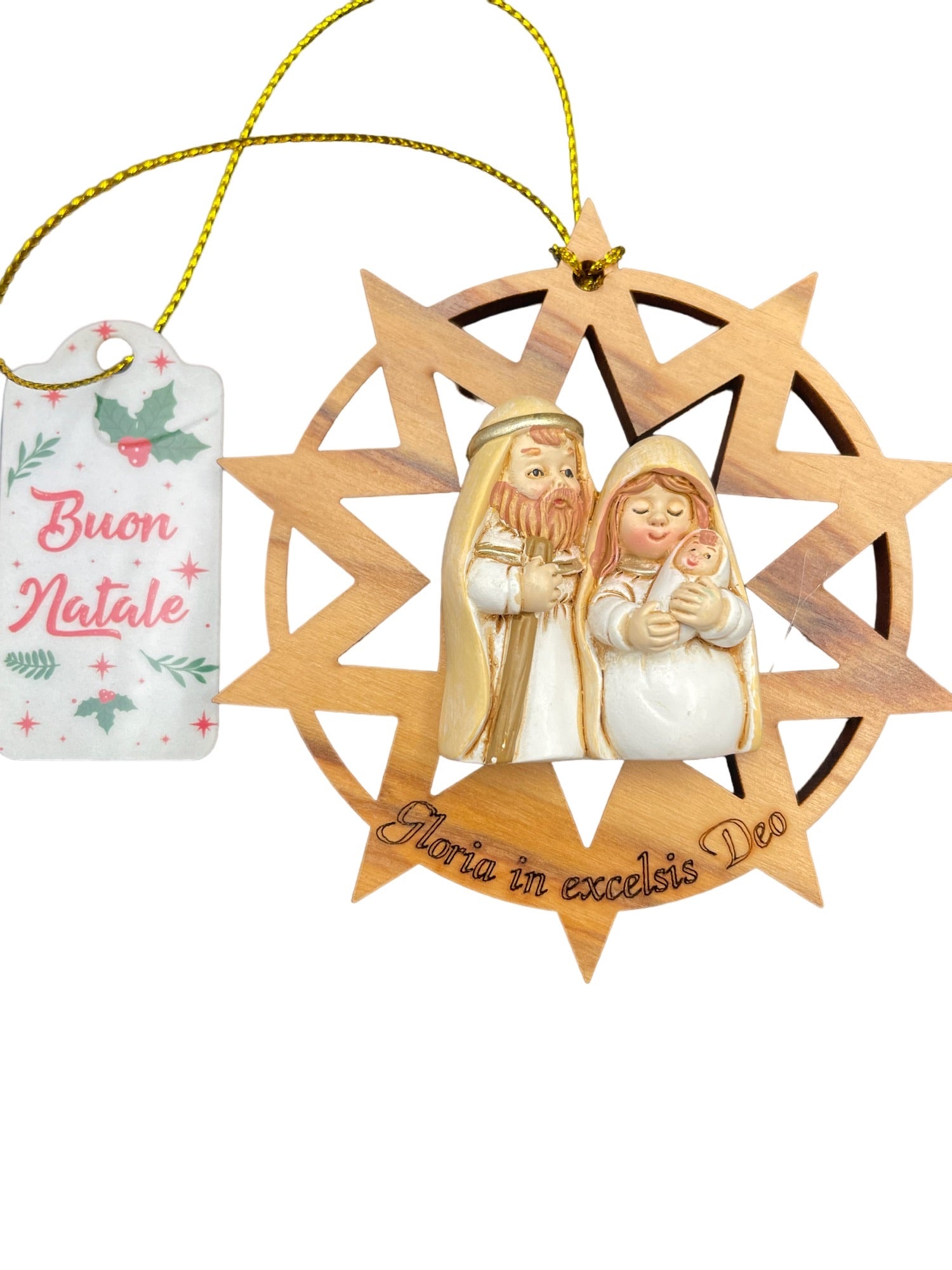 Addobbo Natalizio in Legno d'Ulivo (Diverse Frome: albero di natale, palla di natale)
