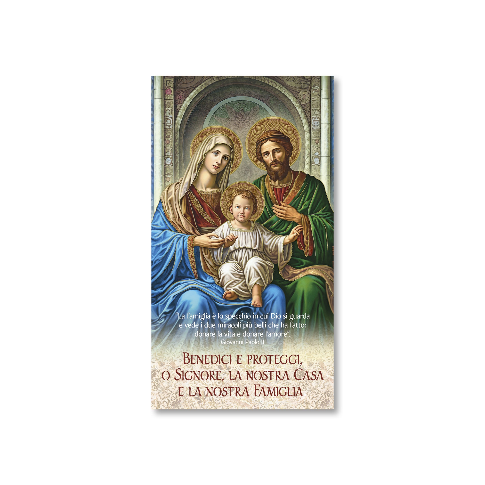 Novità Cartoncino Benedizione con la Sacra Famiglia 100 Pezzi
