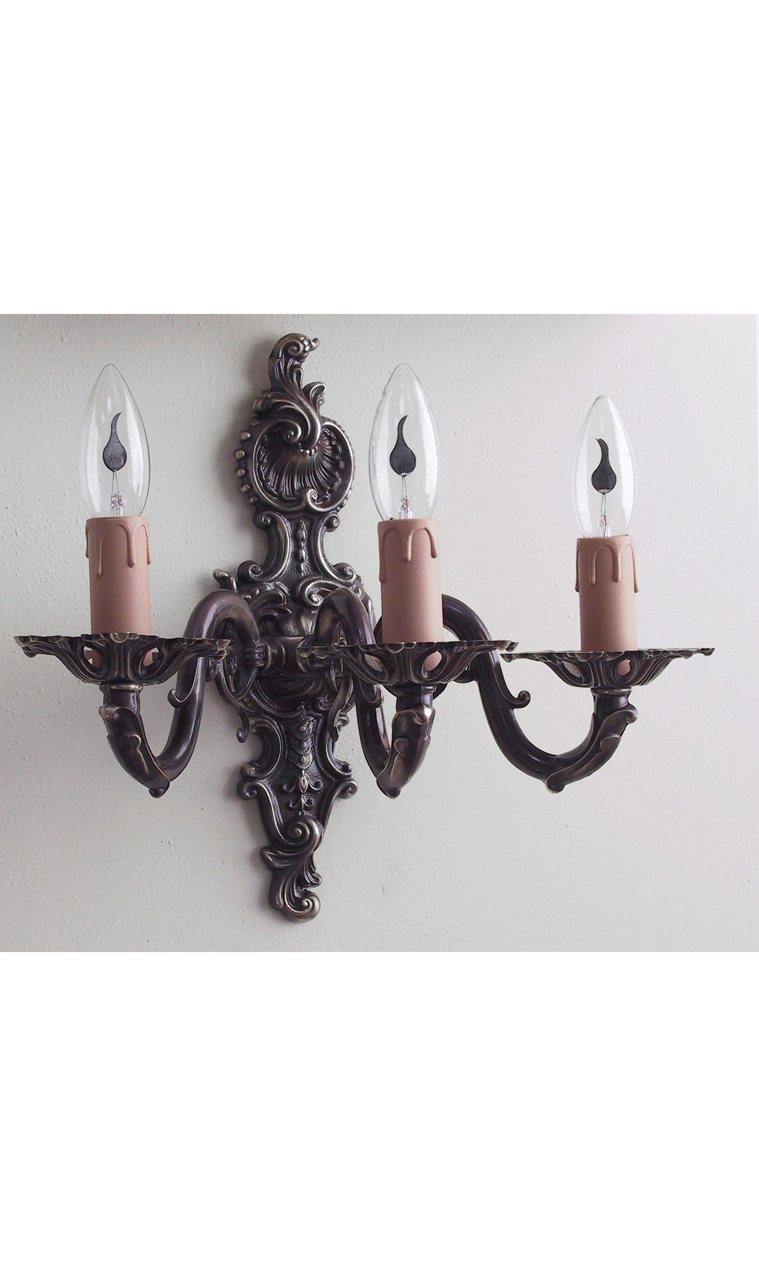 Applique barocca elettrica tre braccia