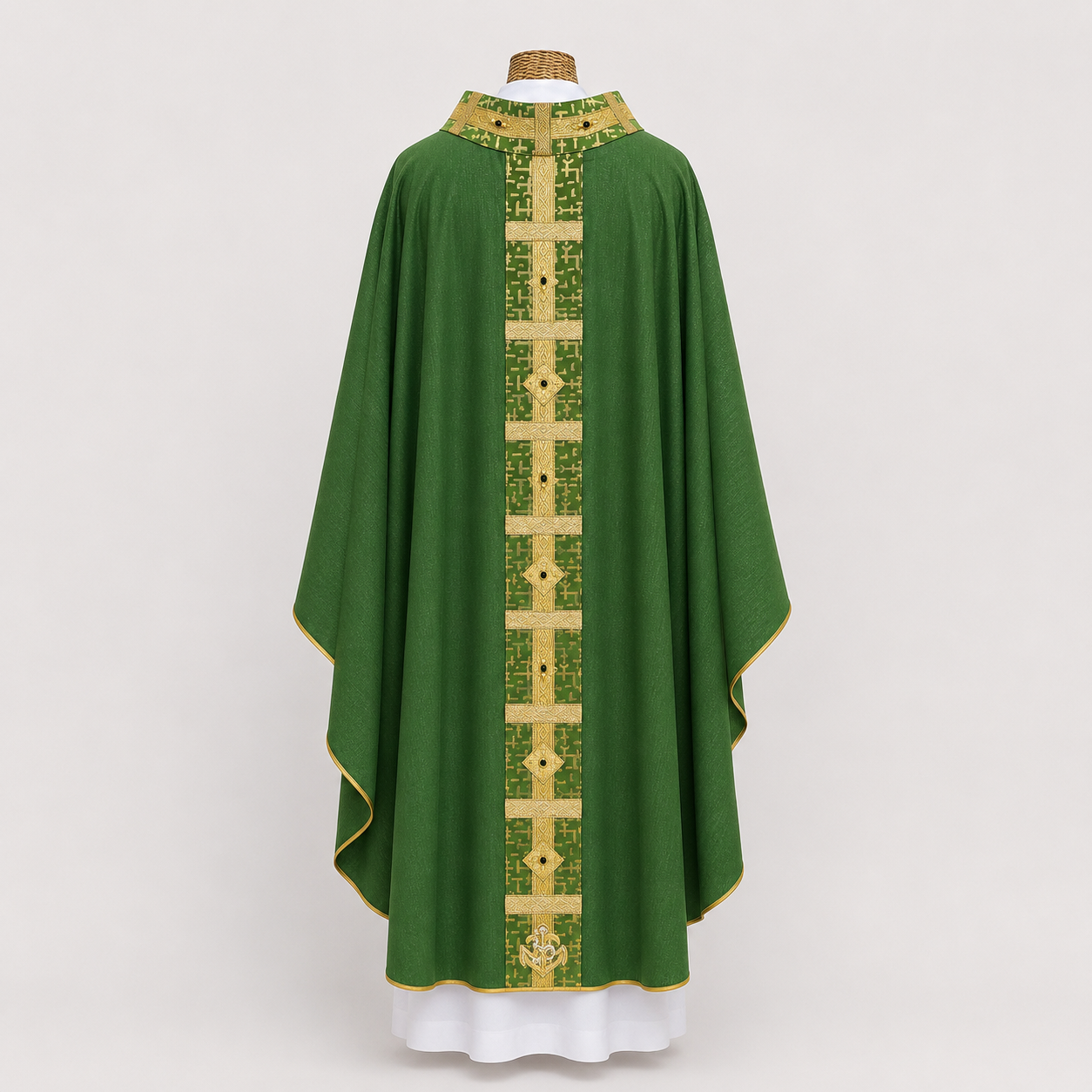 Casula Liturgica con Stolone Ricamato – Disponibile in Tutti i Colori Liturgici