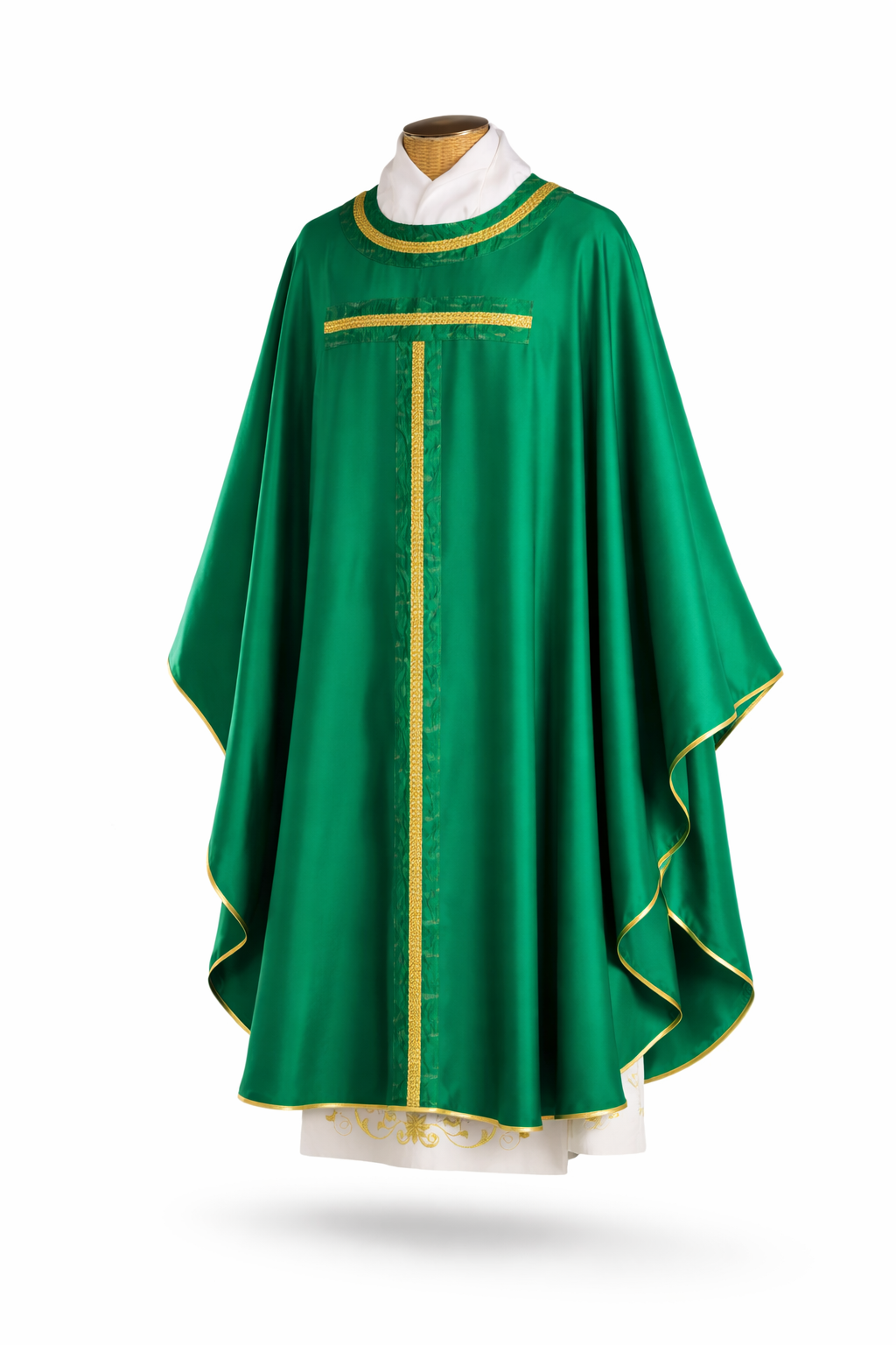 Casula Collo Tondo e Croce Tau (Colori Liturgici Disponibili)