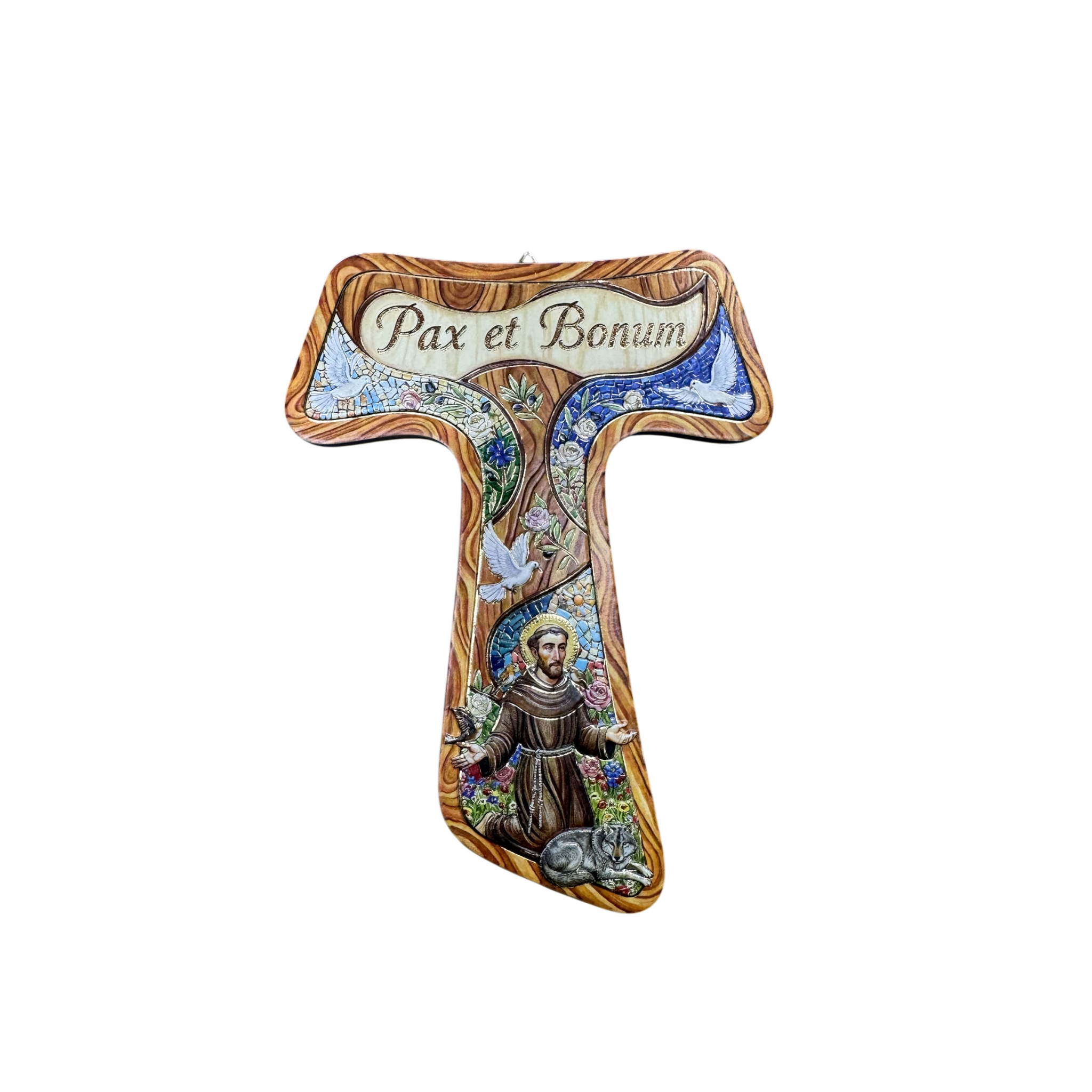 Croce Tau San Francesco con cartoncino