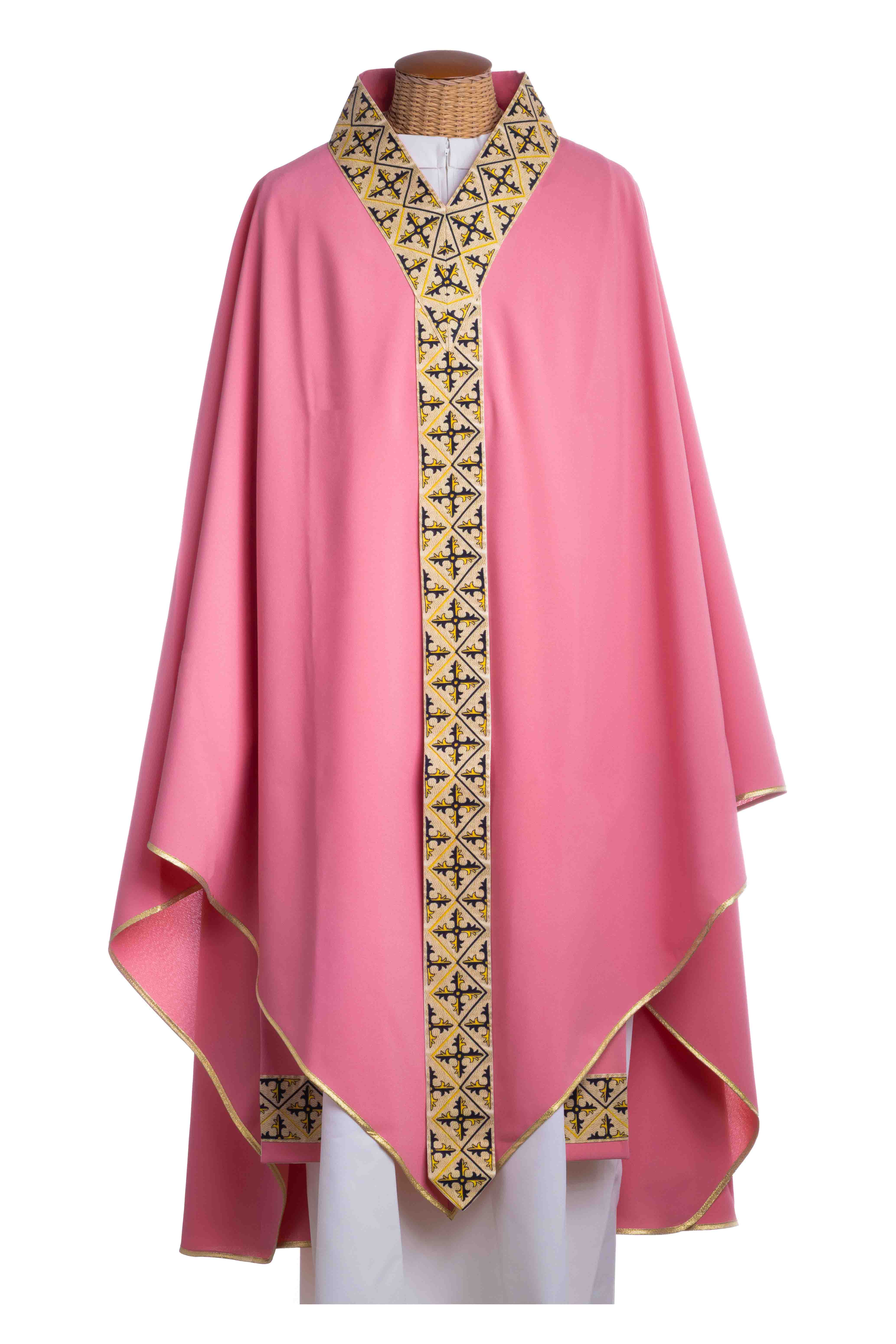 Casula Bizantina Stolone Oro Croci (Colori Liturgici, Rosa, Morello e Nero)