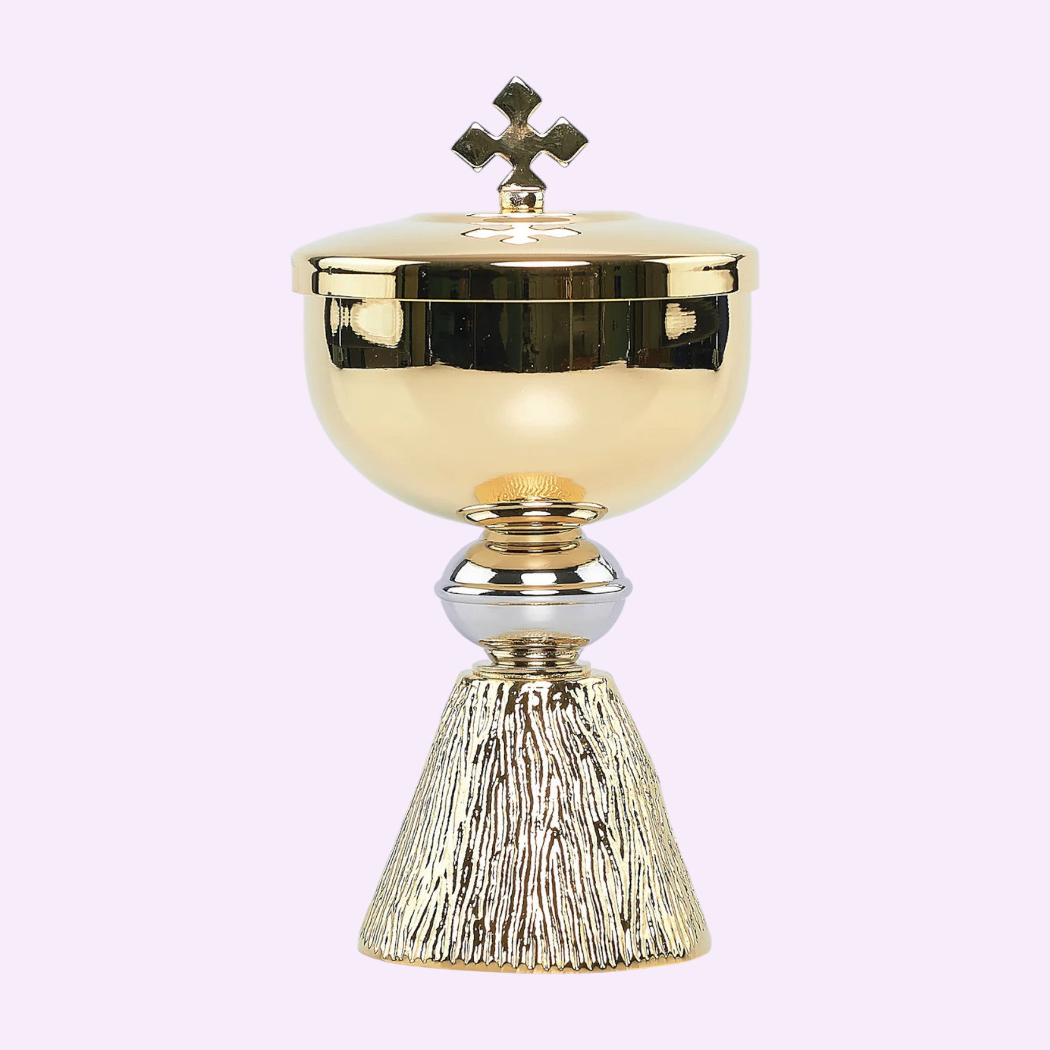Pisside Base Conica Stile Corteccia h. 11 cm