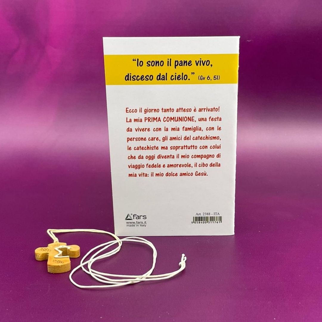 Libro Prima Comunione e Croce Ulivo