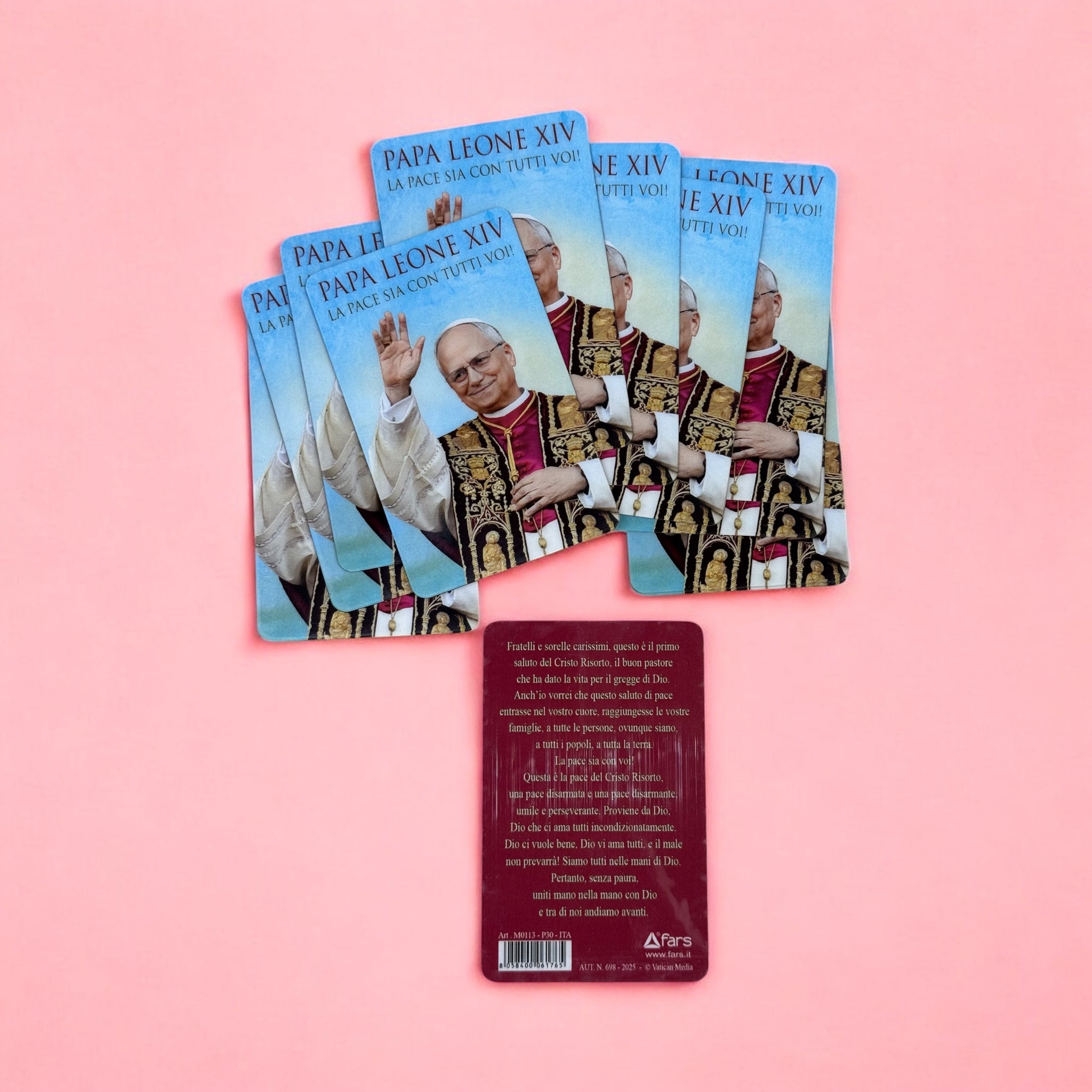 Card plastificate Papa Leone XIV
