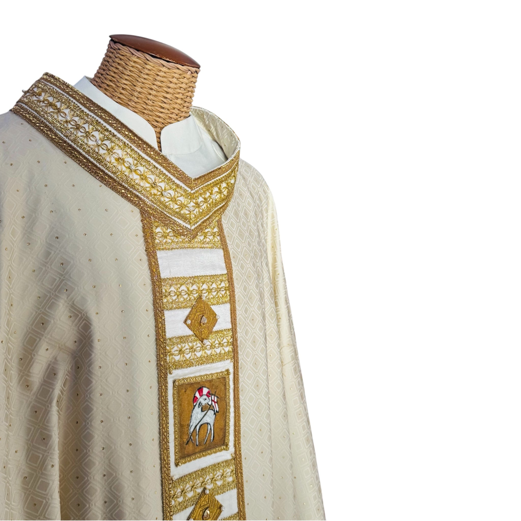 Casula in seta dipinta a mano