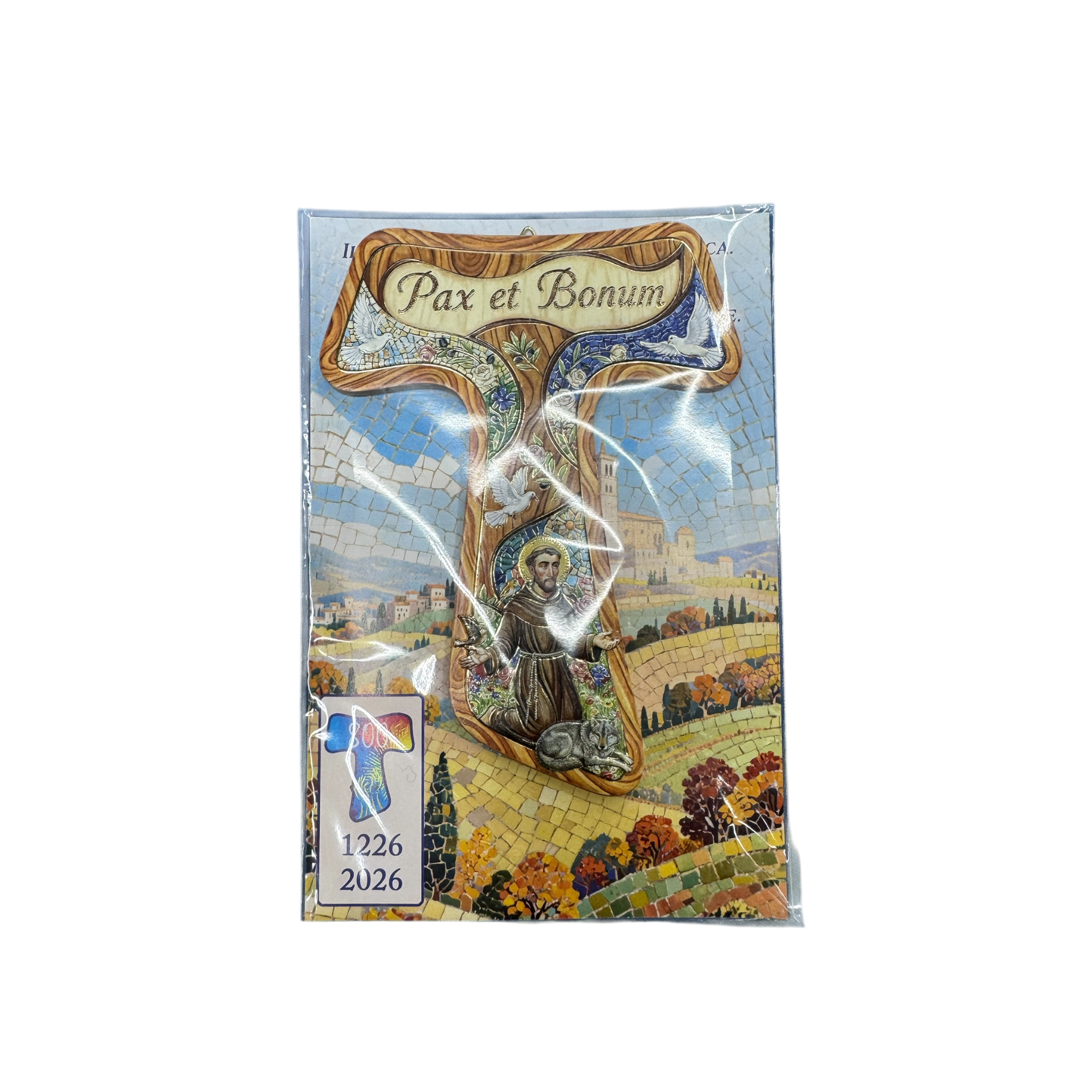 Croce Tau San Francesco con cartoncino