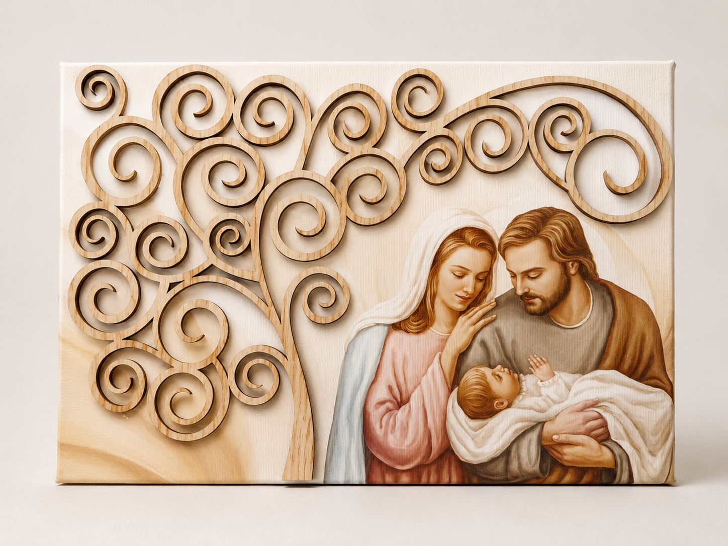 Quadro sacra famiglia 20x30