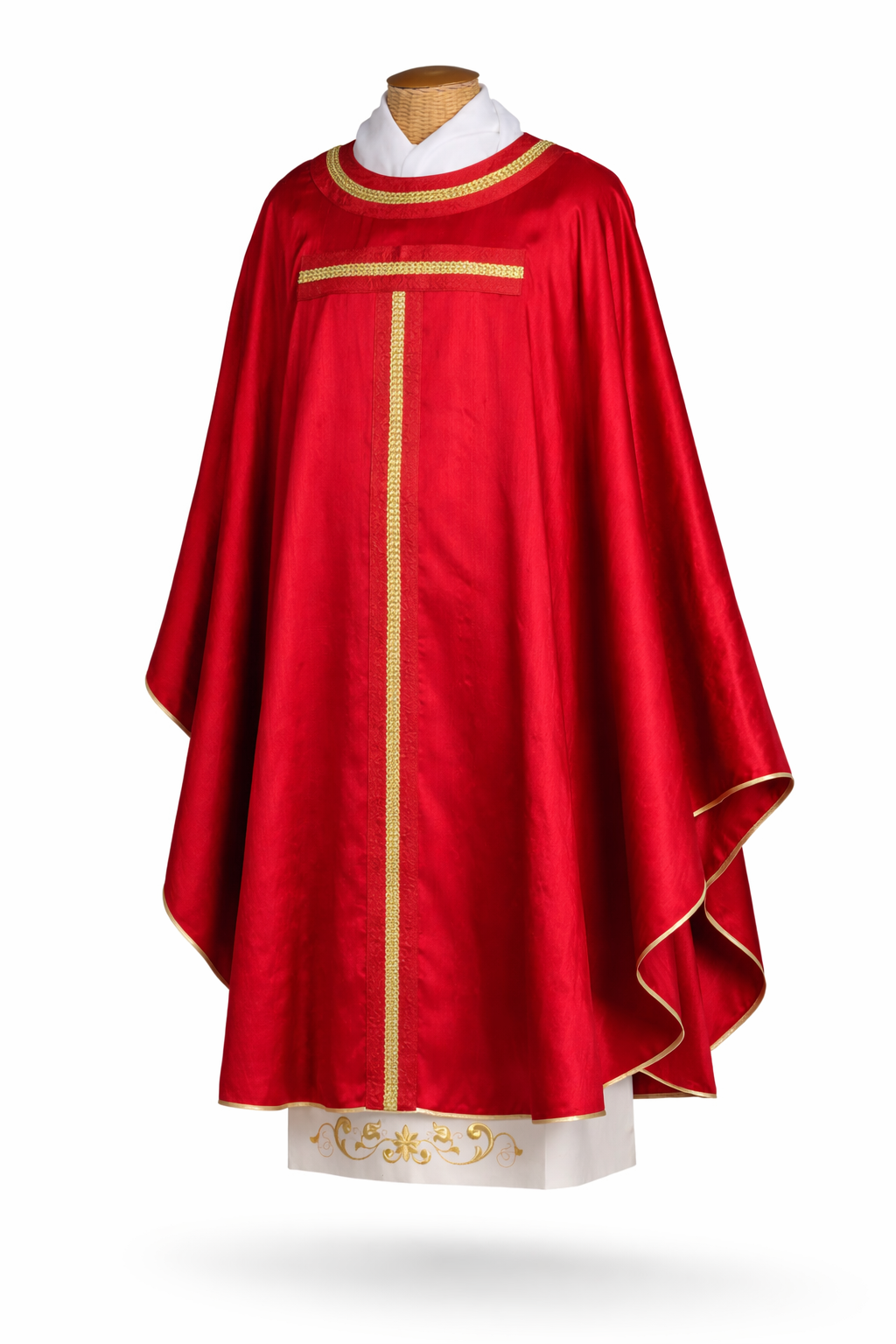 Casula Collo Tondo e Croce Tau (Colori Liturgici Disponibili)
