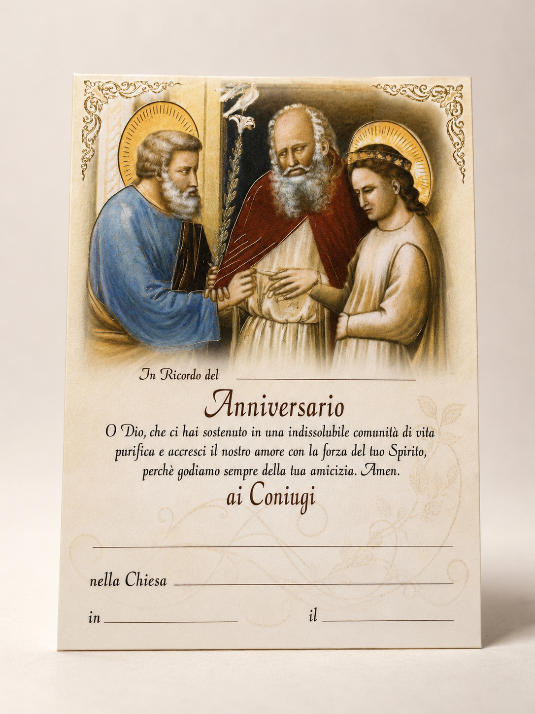 Pergamena anniversario matrimonio