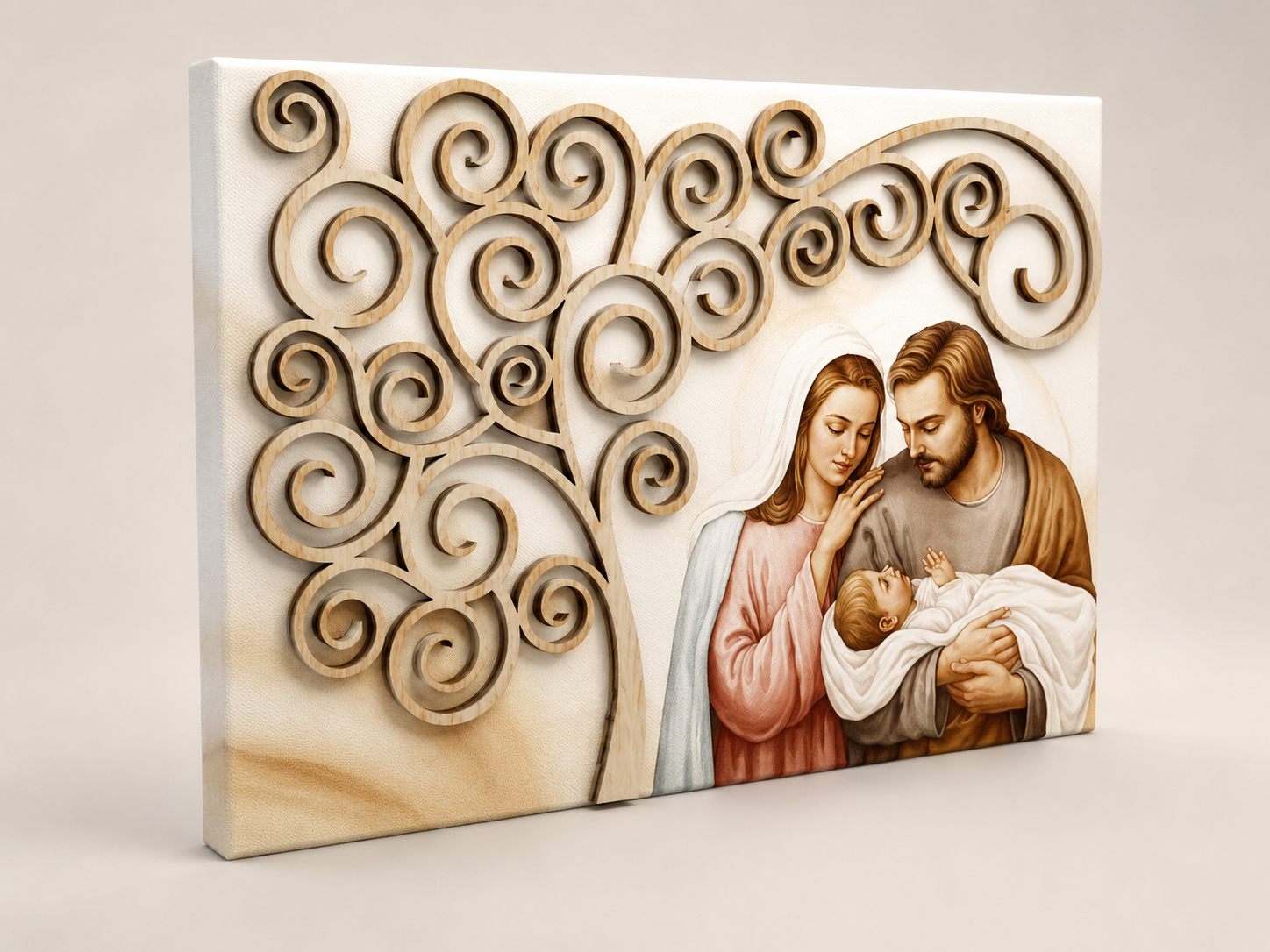 Quadro sacra famiglia 20x30