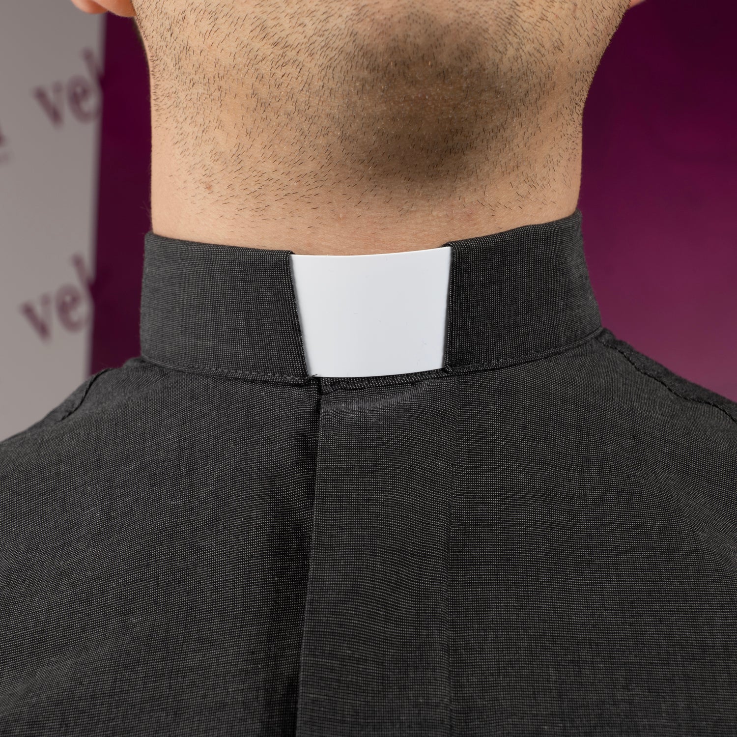 Camicia Sacerdotale fil a fil Manica Corta Linea Economica