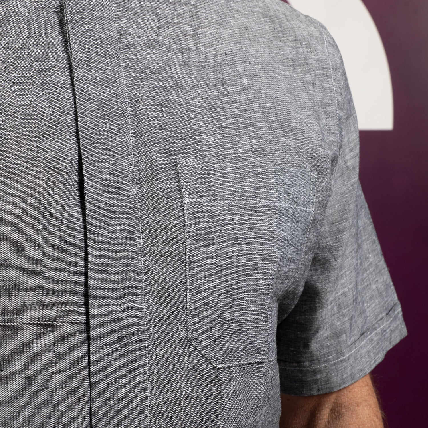 Camicia Sacerdotale Clergy  in Misto Lino Manica Corta Disponibili Diversi Colori