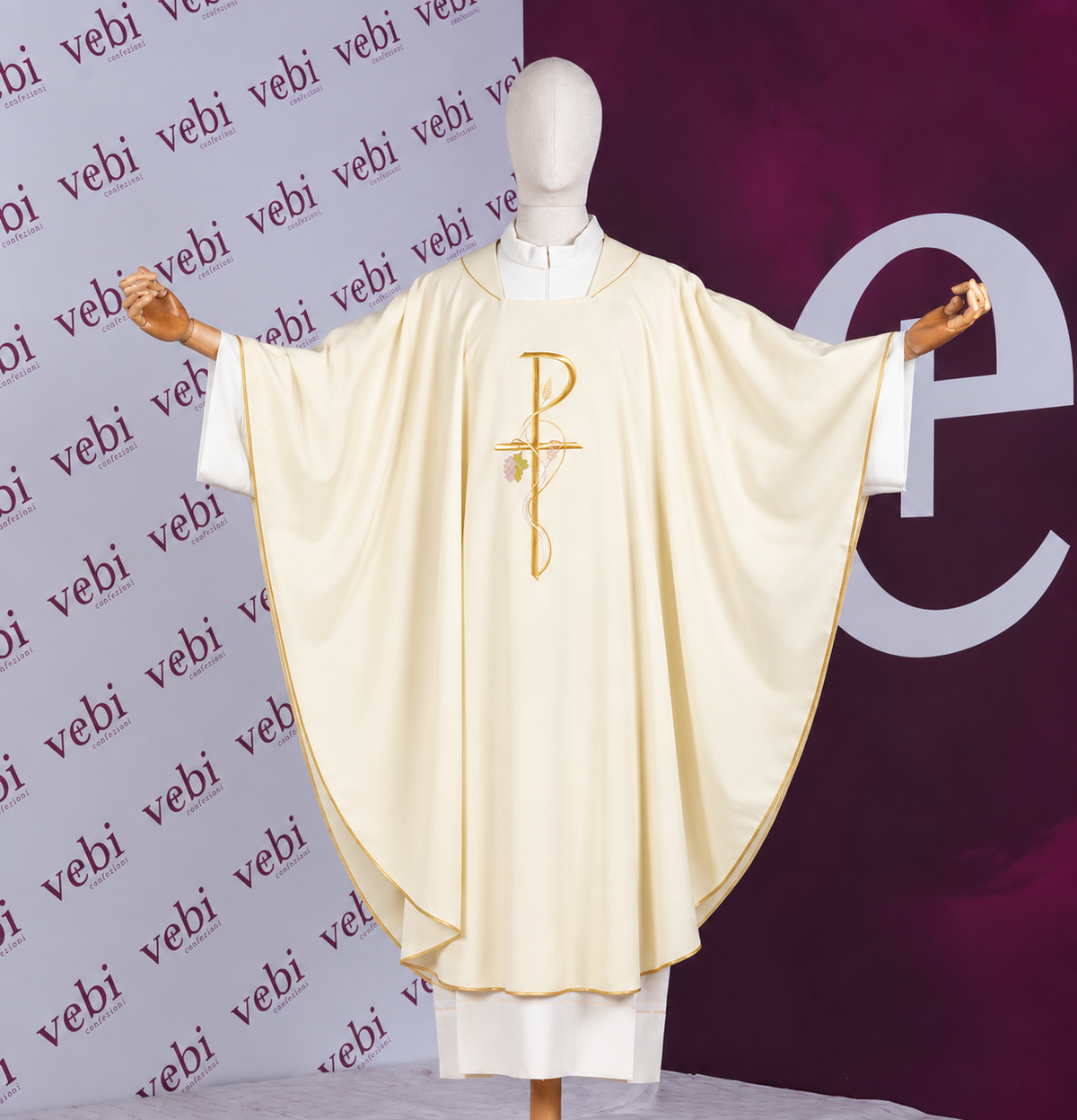Casula con Ricamo Spiga e Uva (Colori Liturgici Disponibili)