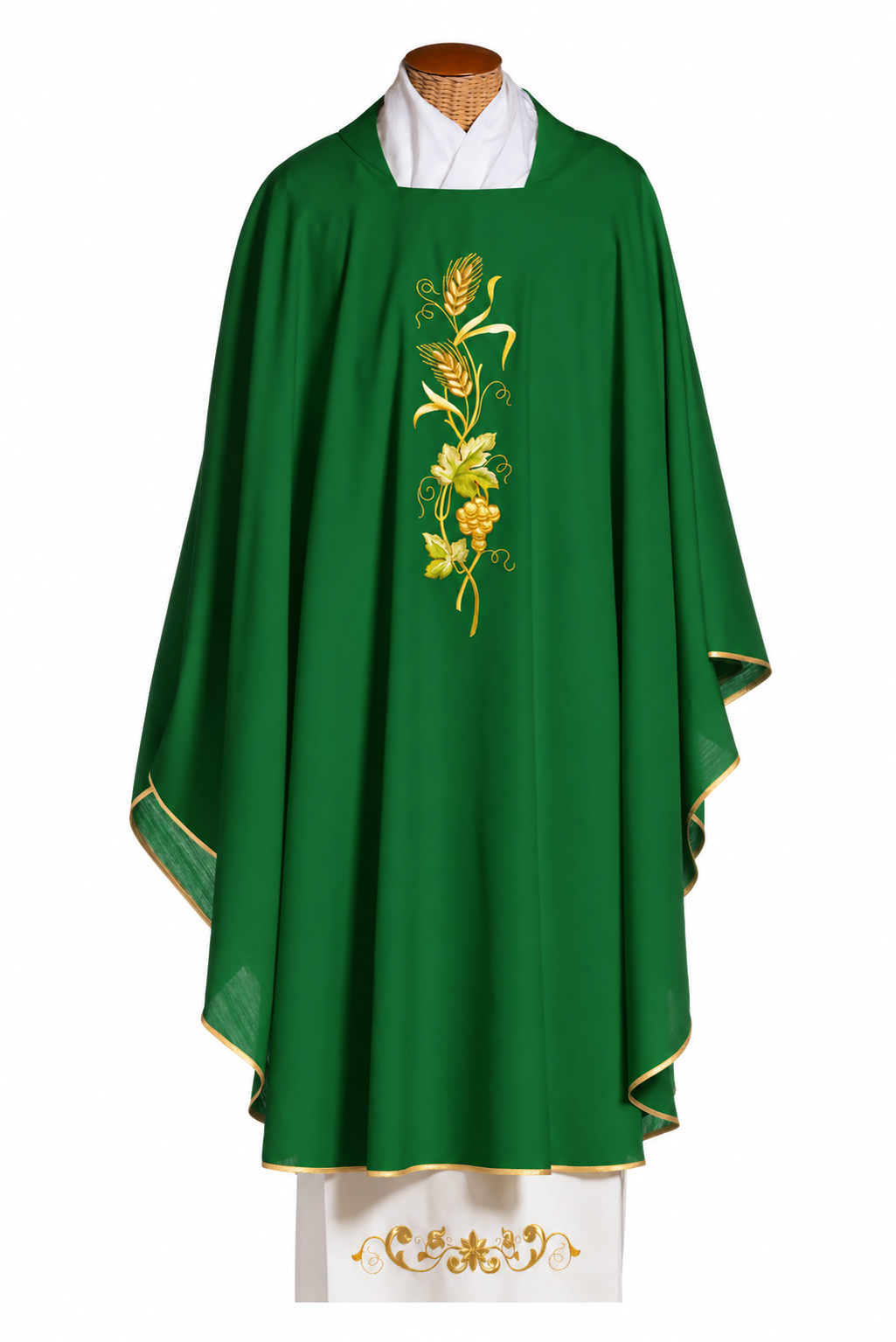 Casula Ricami Oro Spiga, Vite Uva (Colori Liturgici Disponibili, Morello e Rosa)