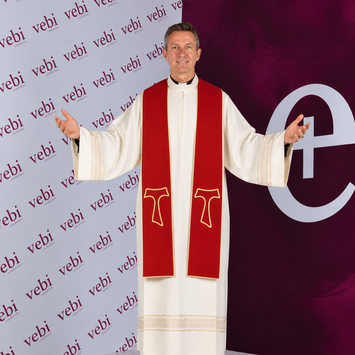 Stola per Sacerdote Ricamo TAU in Poliestere nei (4 colori Liturgici)