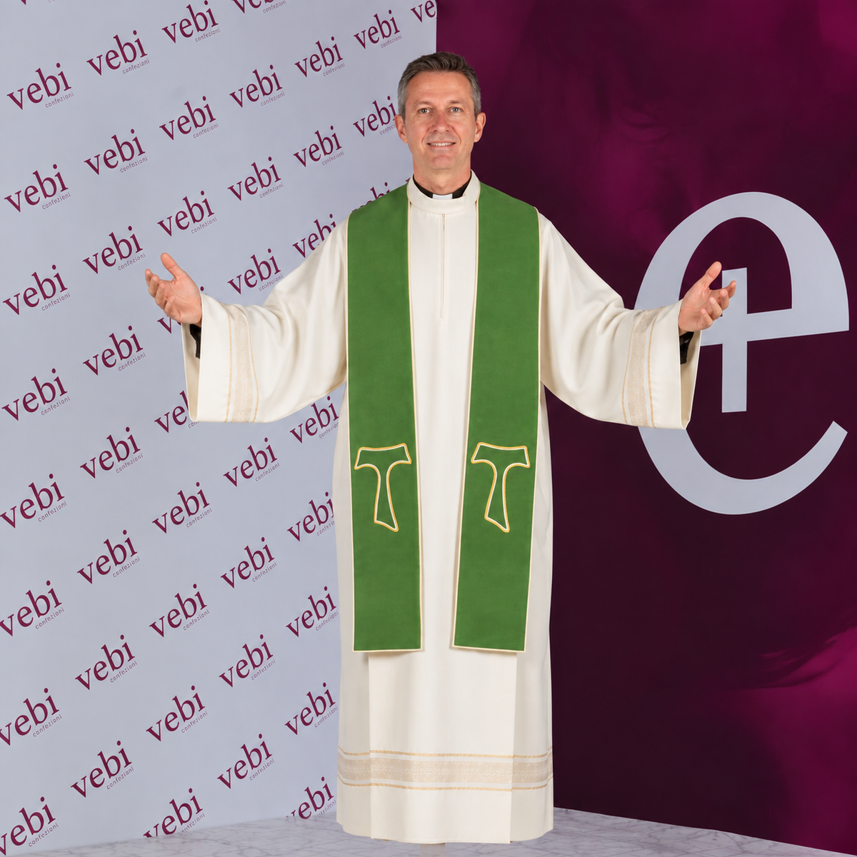 Stola per Sacerdote Ricamo TAU in Poliestere nei (4 colori Liturgici)