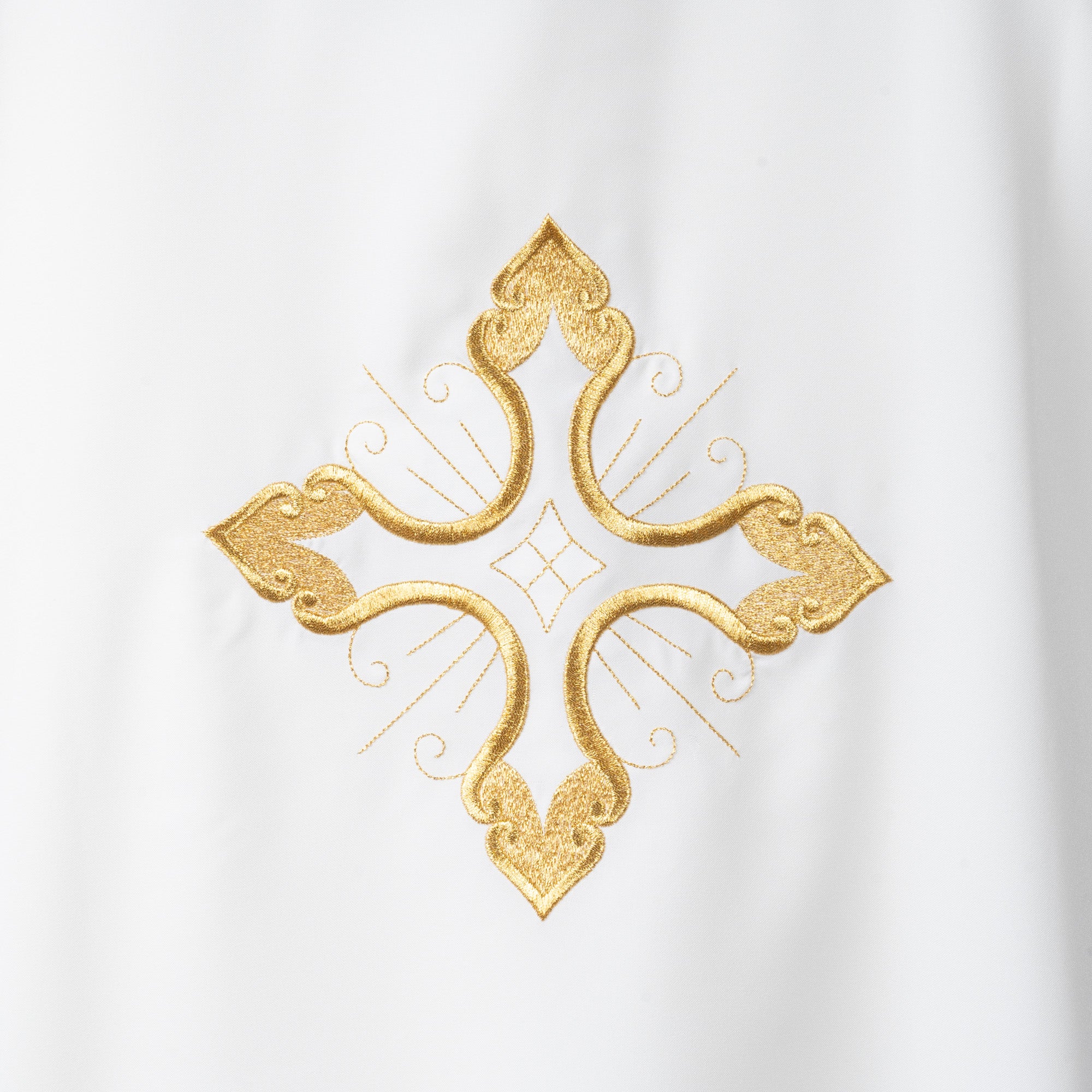 Dalmatica Diaconale Ricamo Croce Oro (Colori Liturgici Disponibili)
