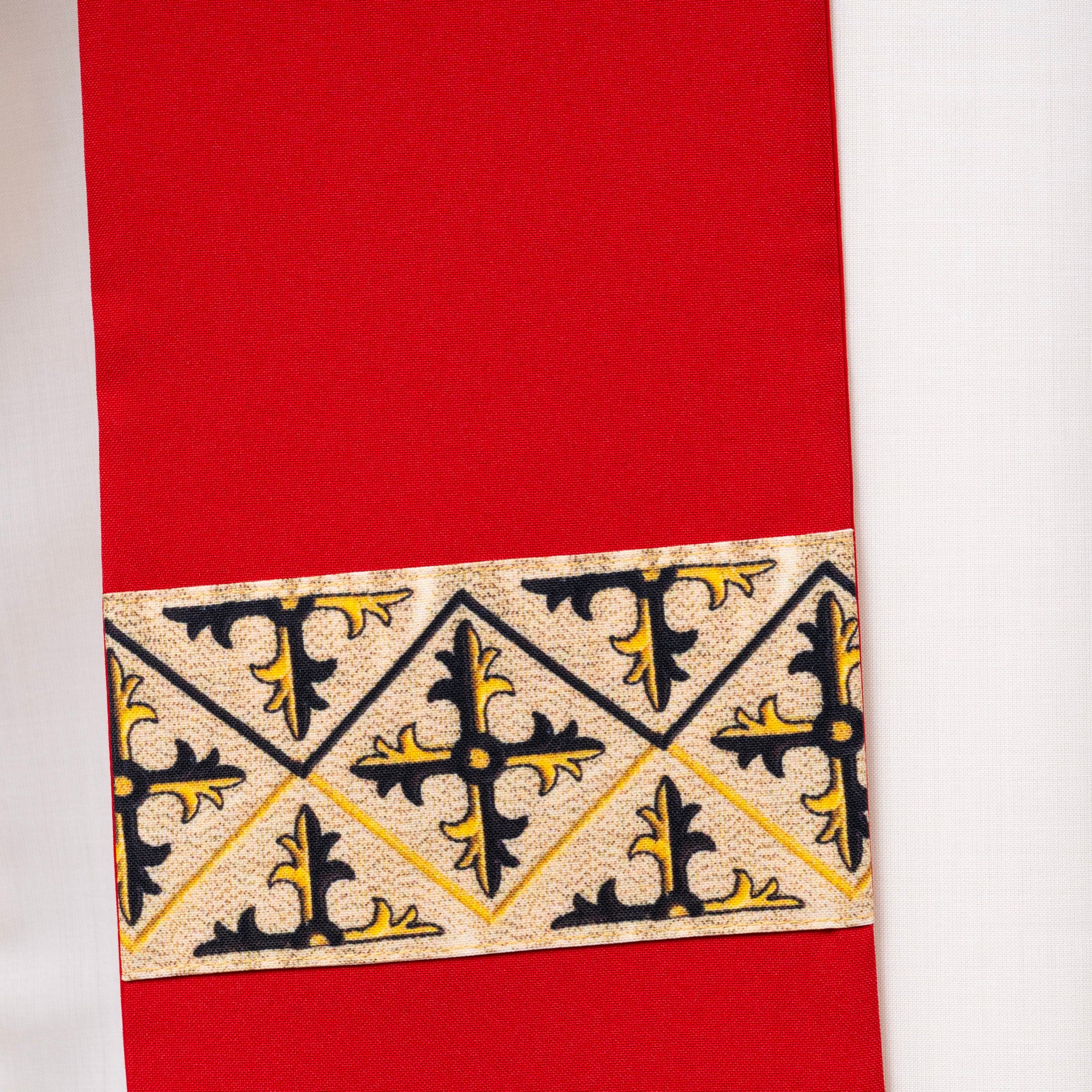 Stola Semplice con Bordo Croci (Colori Liturgici Disponibili)