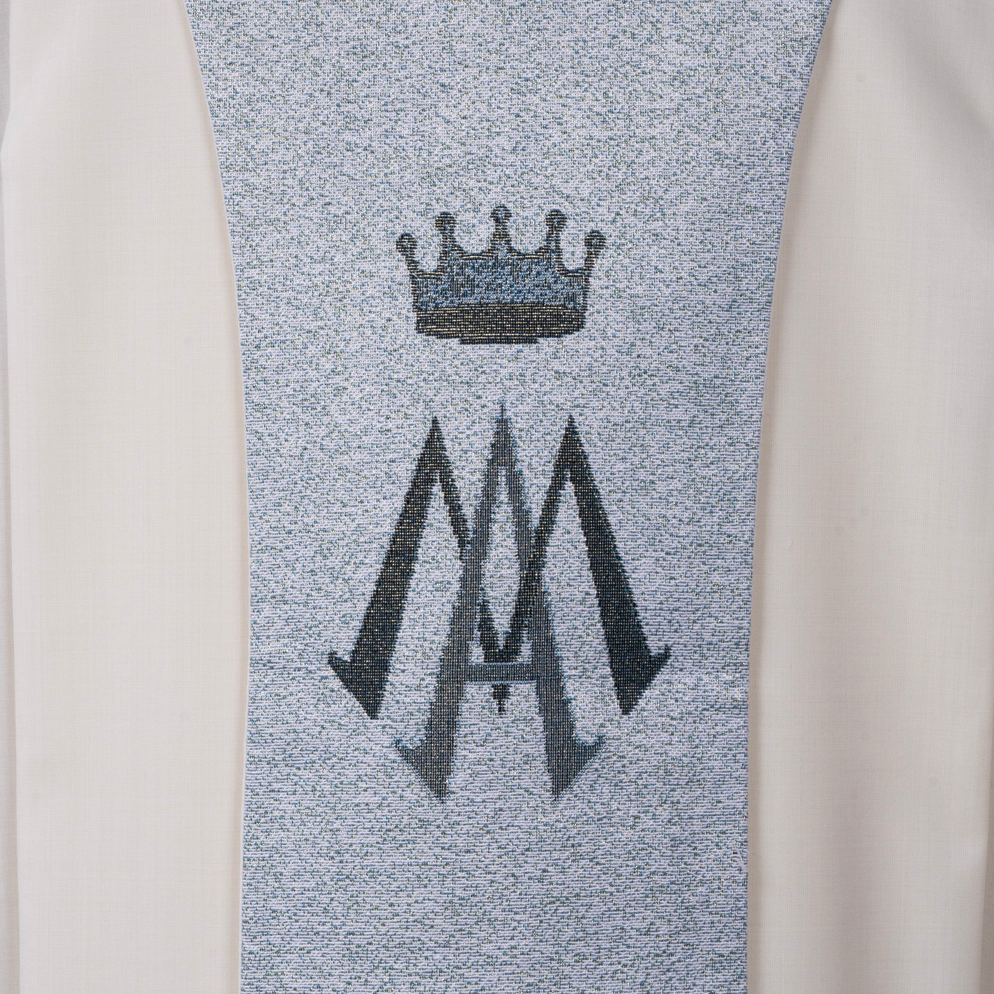 Scapolare-palio Madonna Miracolosa e Monogramma Mariano