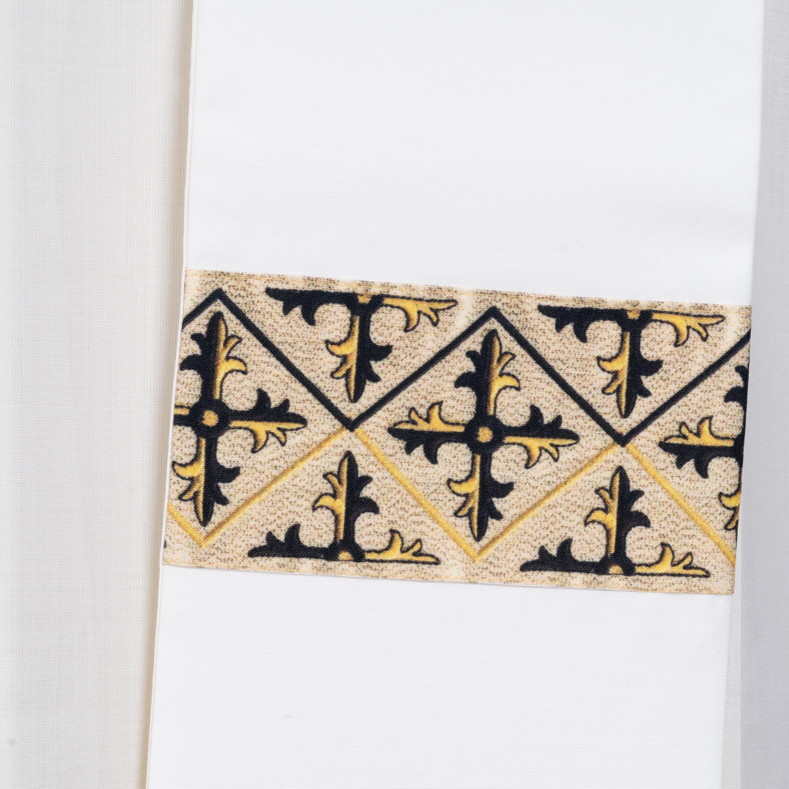 Stola Semplice con Bordo Croci (Colori Liturgici Disponibili)